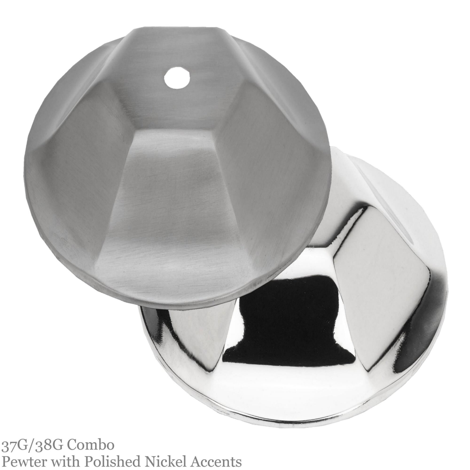 Shown in Pewter W/Polished Nickel Accents finish and Precision Clear Faceted Crystal Spheres crystal