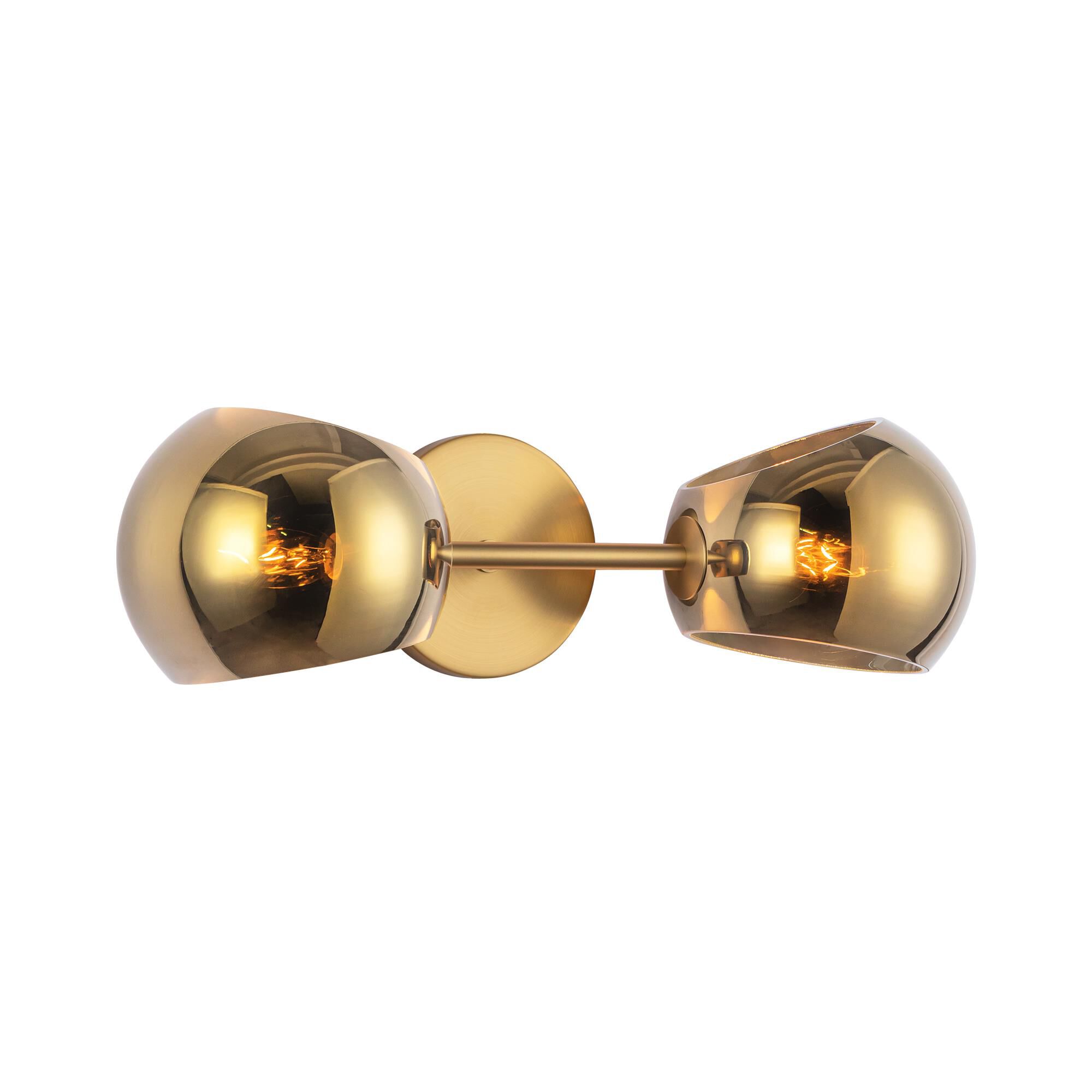 Shown in Brushed Gold finish and Copper glass