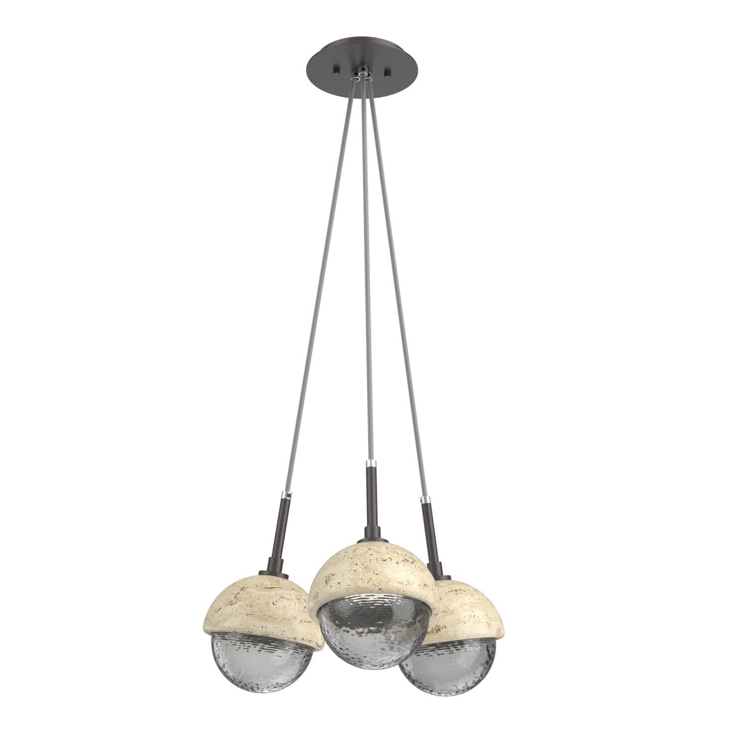 Levi Wilson Cabochon 13 Inch Multi Pendant Light by Hammerton Studio