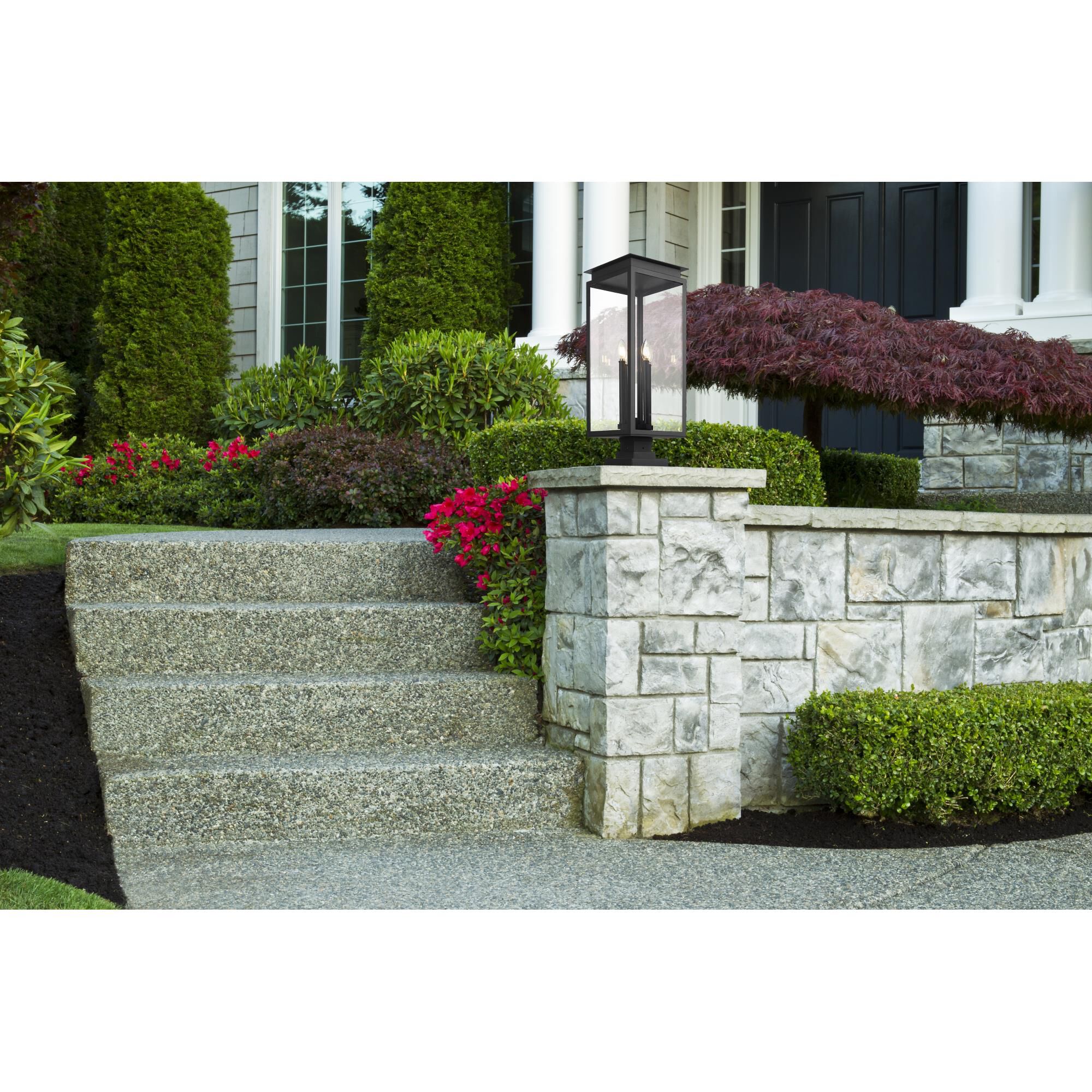 Shown in Black finish and Clear glass and Clear shade