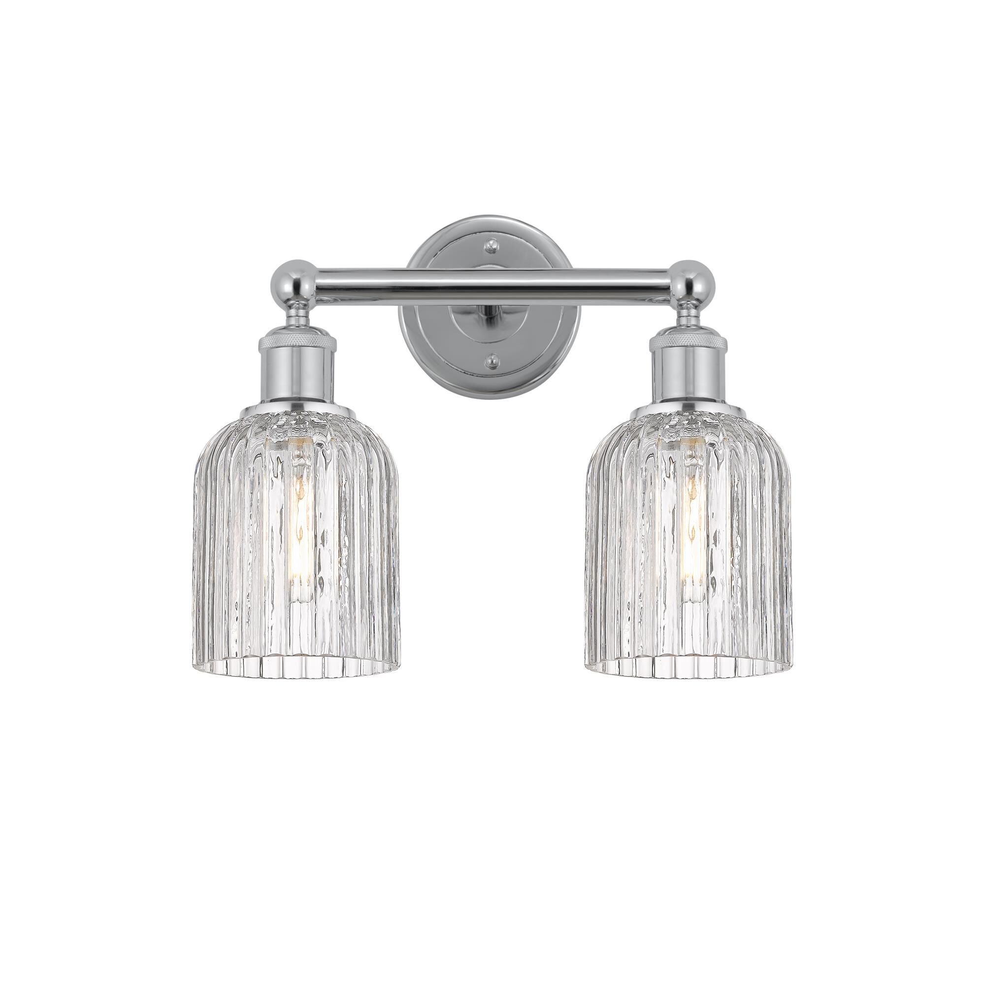 Shown in Polished Chrome finish and Clear glass