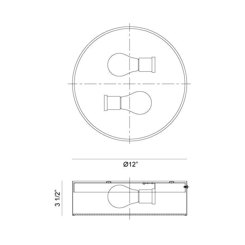 Snare 2 Light Flush Mount by Matteo Lighting