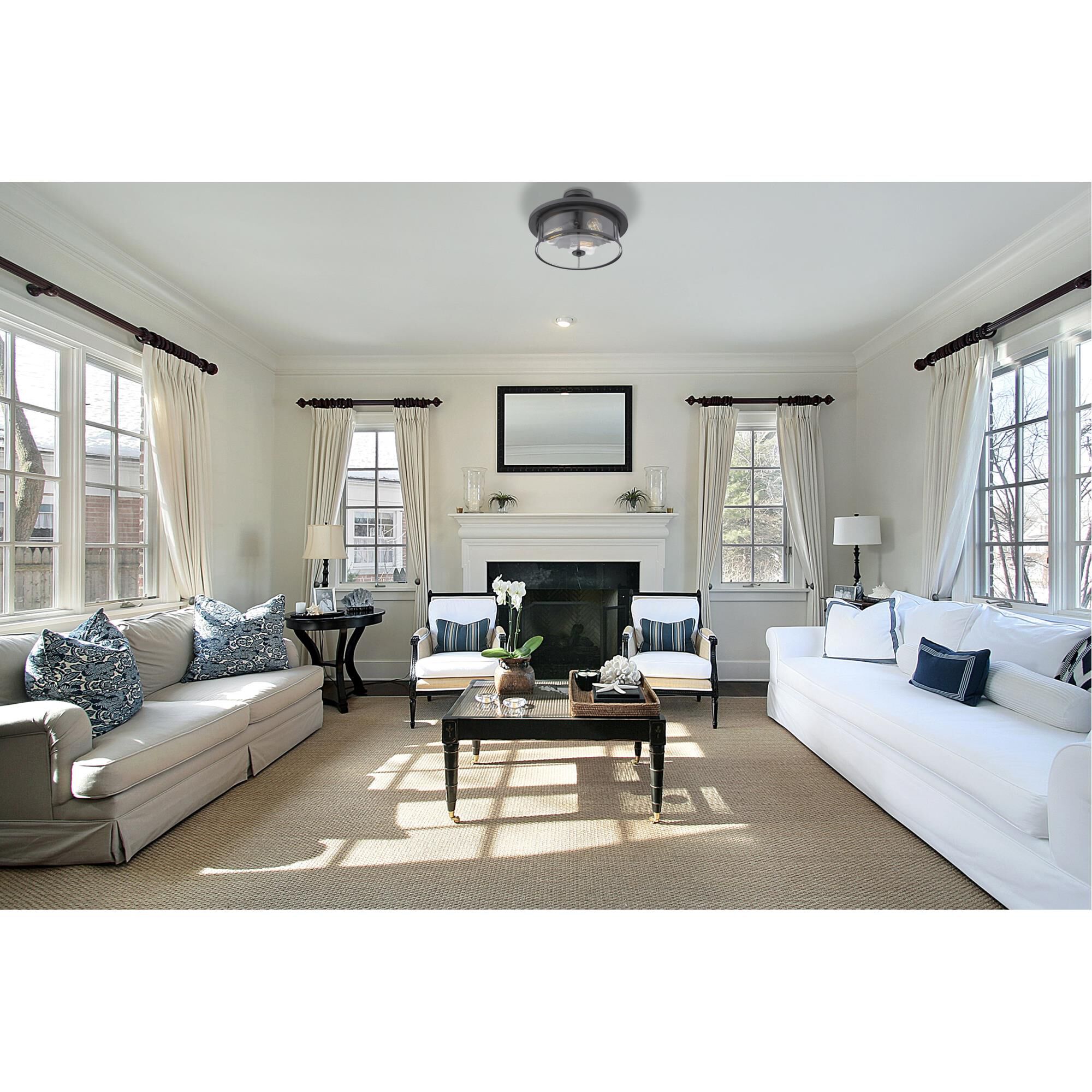 Shown in Bronze finish and Glass shade