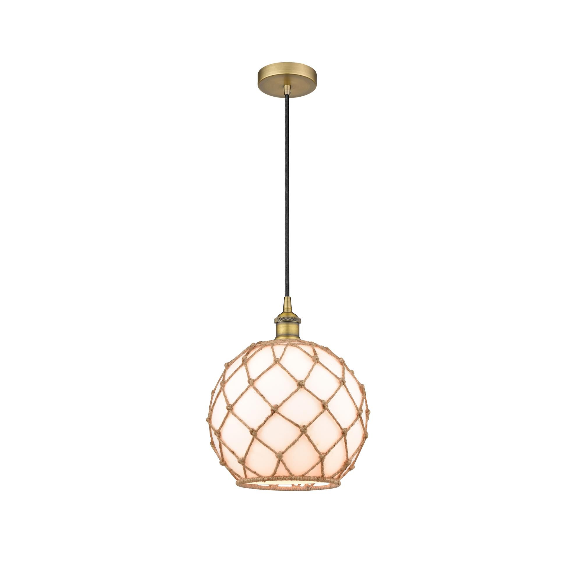 Bruno Marashlian Farmhouse Rope 10 Inch Mini Pendant by Innovations Lighting