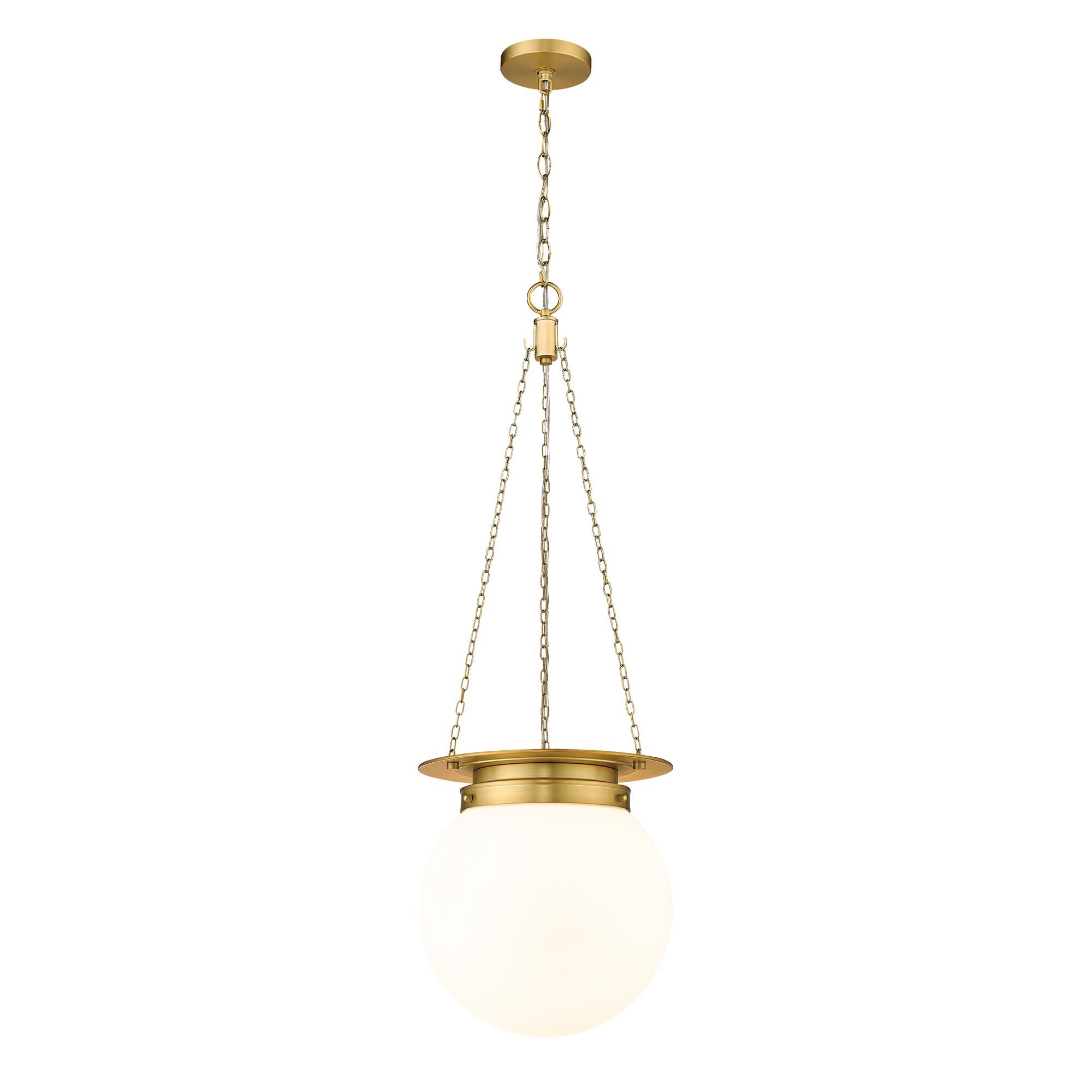 Shown in Rubbed Brass finish and Water Hammered glass
