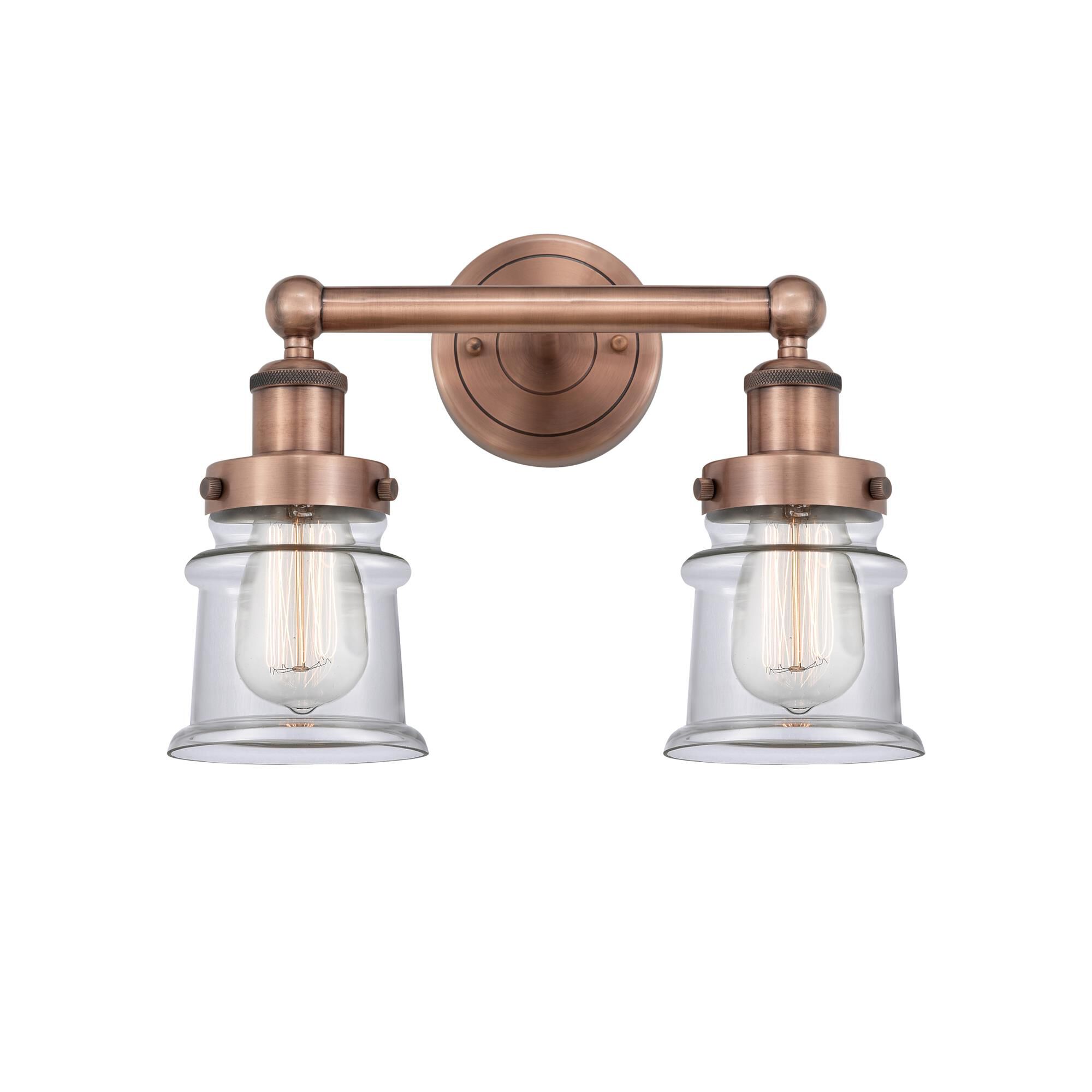 Shown in Antique Copper finish and Clear glass