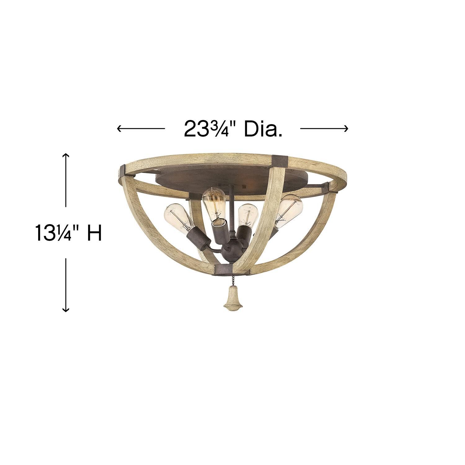 Middlefield 23 Inch 4 Light Flush Mount by Fredrick Ramond