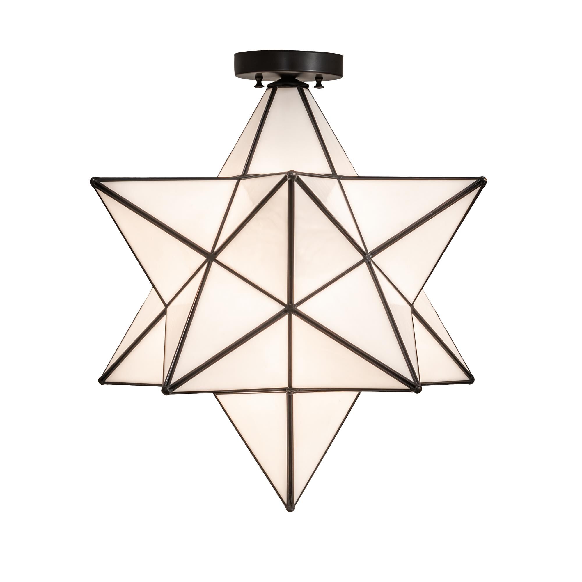 Shown in Mahogany Bronze finish and White glass