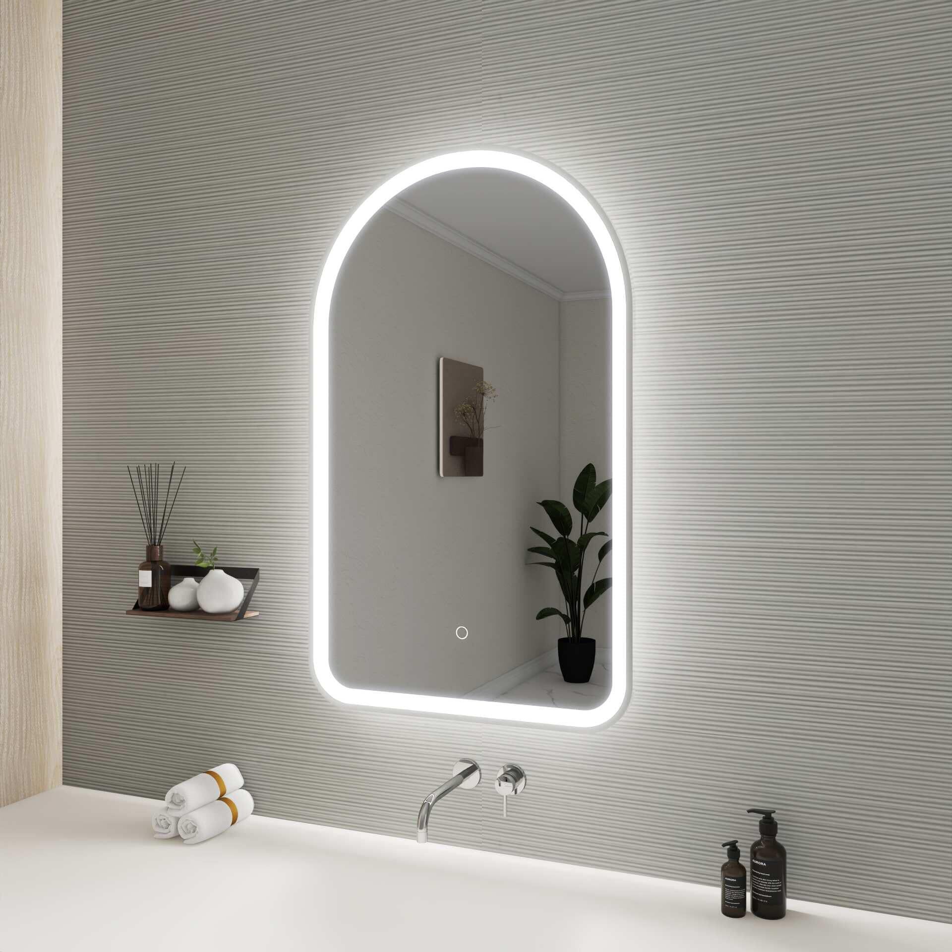 Harmoni 36 Inch Arched LED Lighted Mirror by Elegant Decor