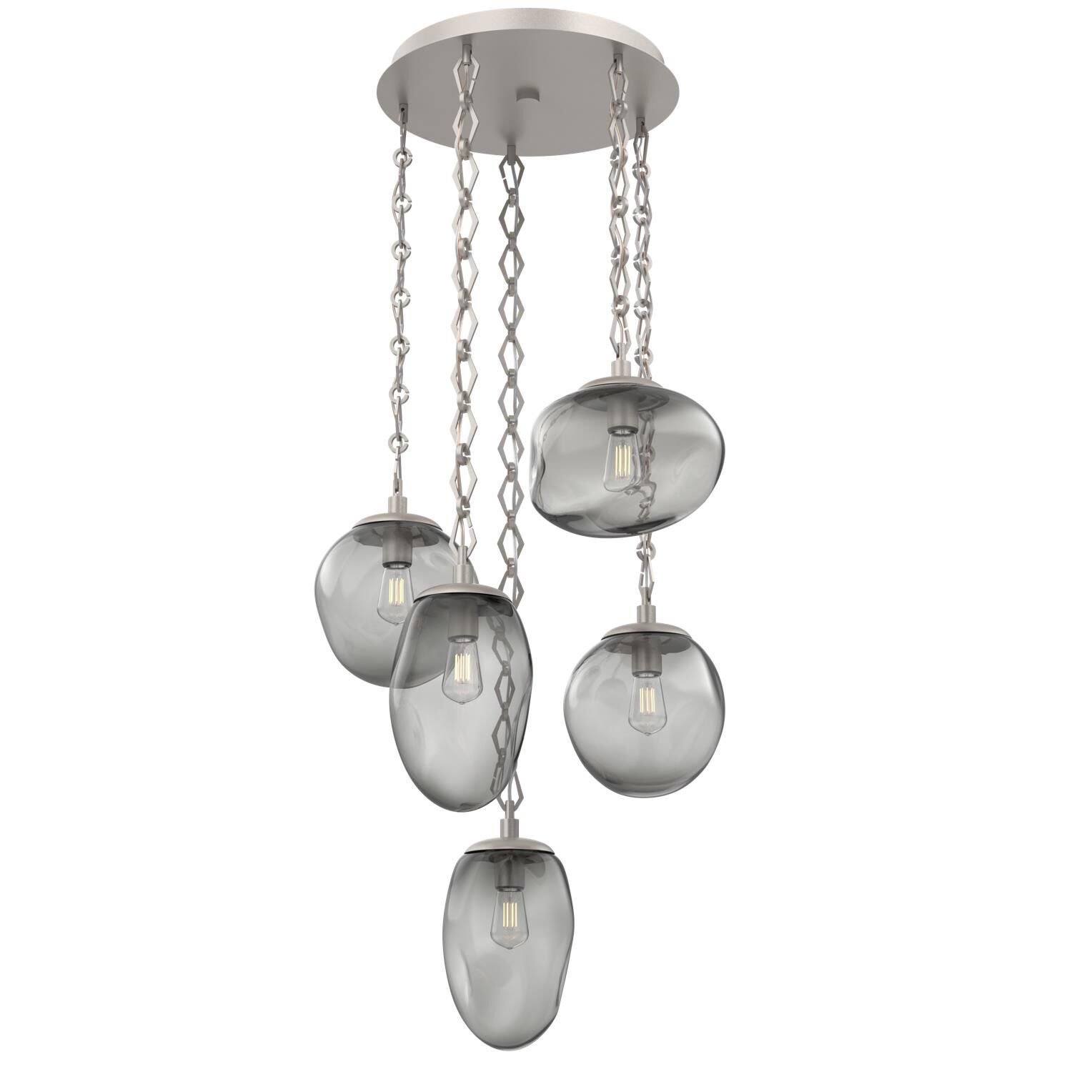 Shown in Beige Silver finish and Smoke glass