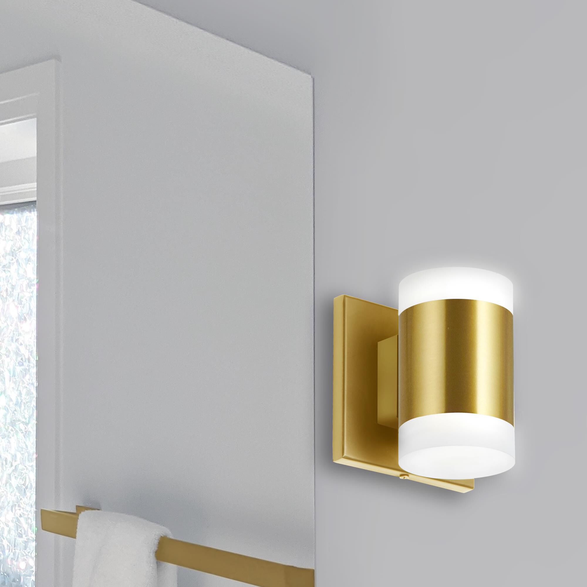Shown in Aged Brass and White finish