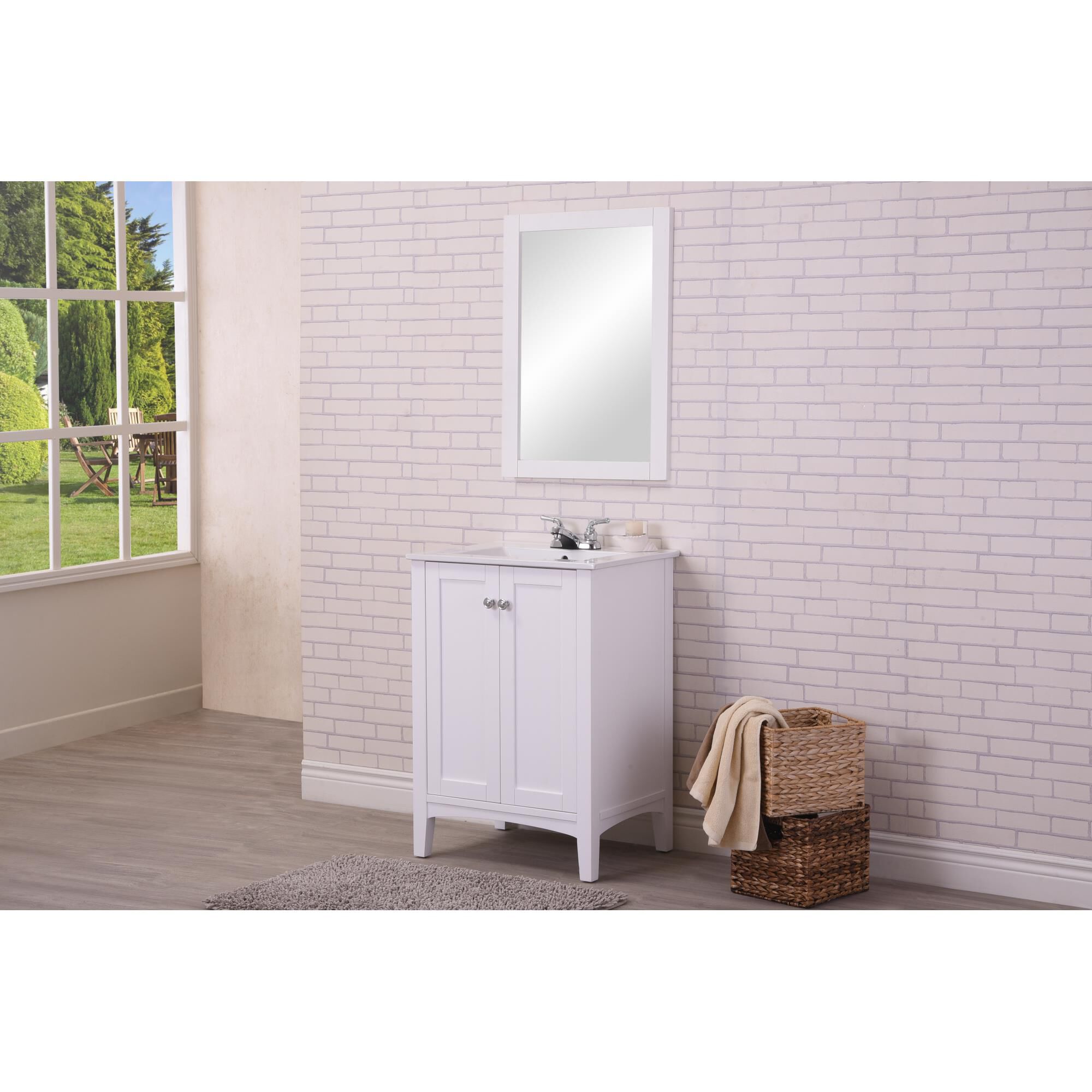 Shown in White finish