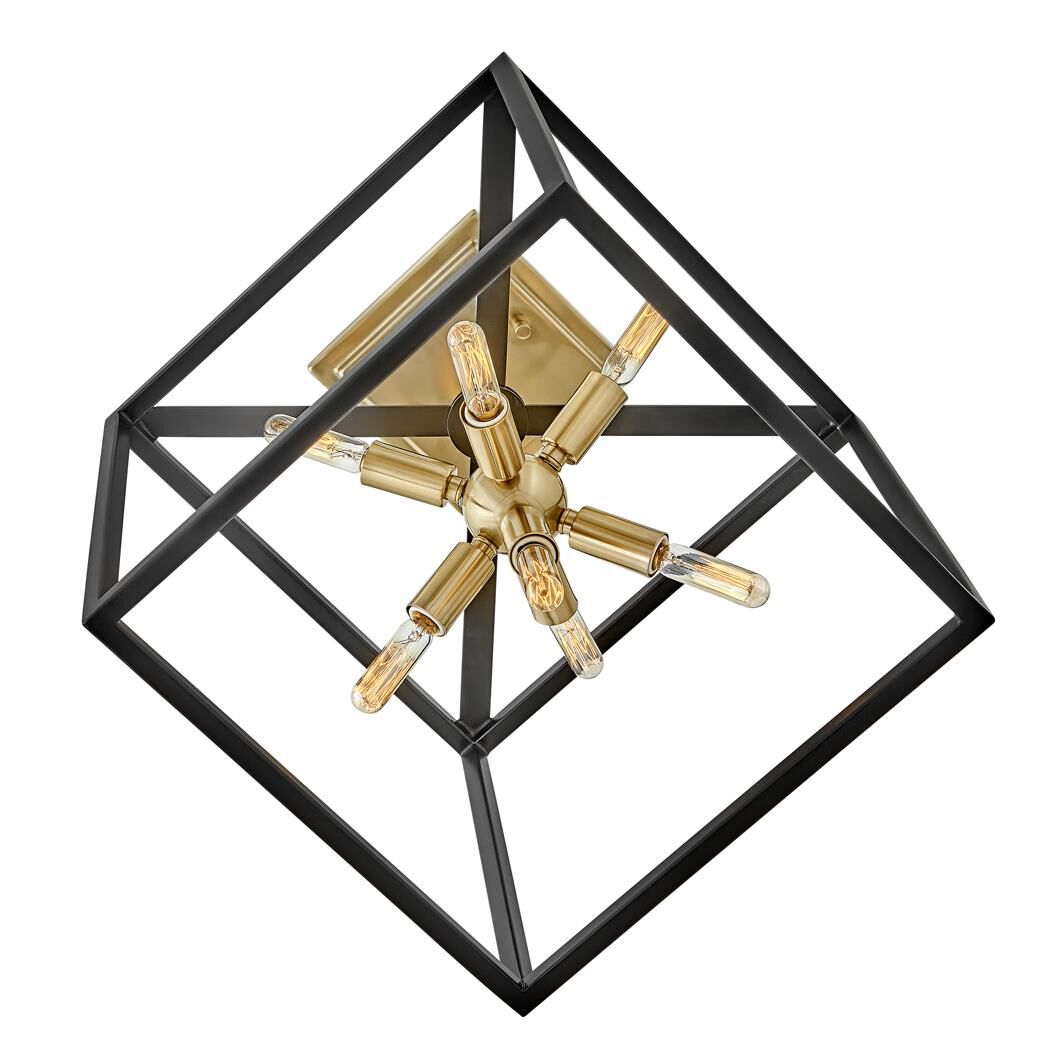 Shown in Black with Warm Brass Accents finish