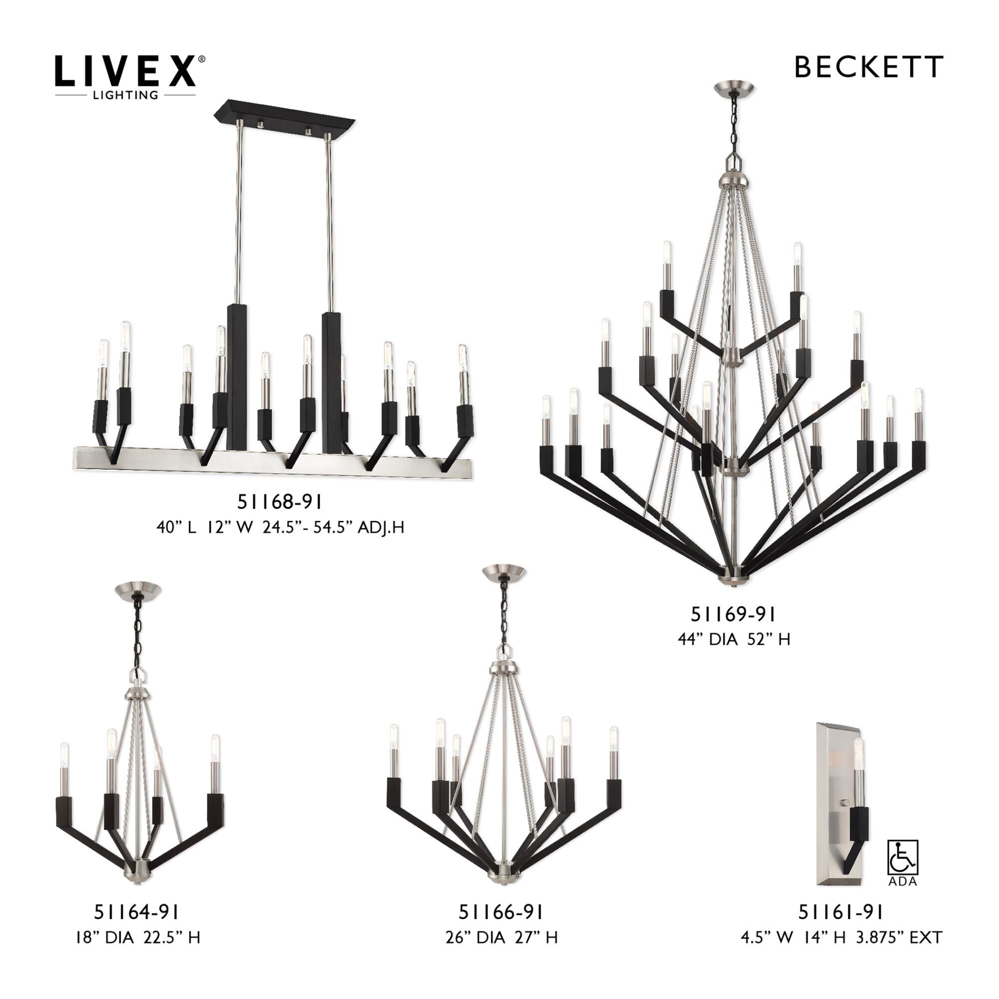 Beckett 18 Light Chandelier by Livex Lighting