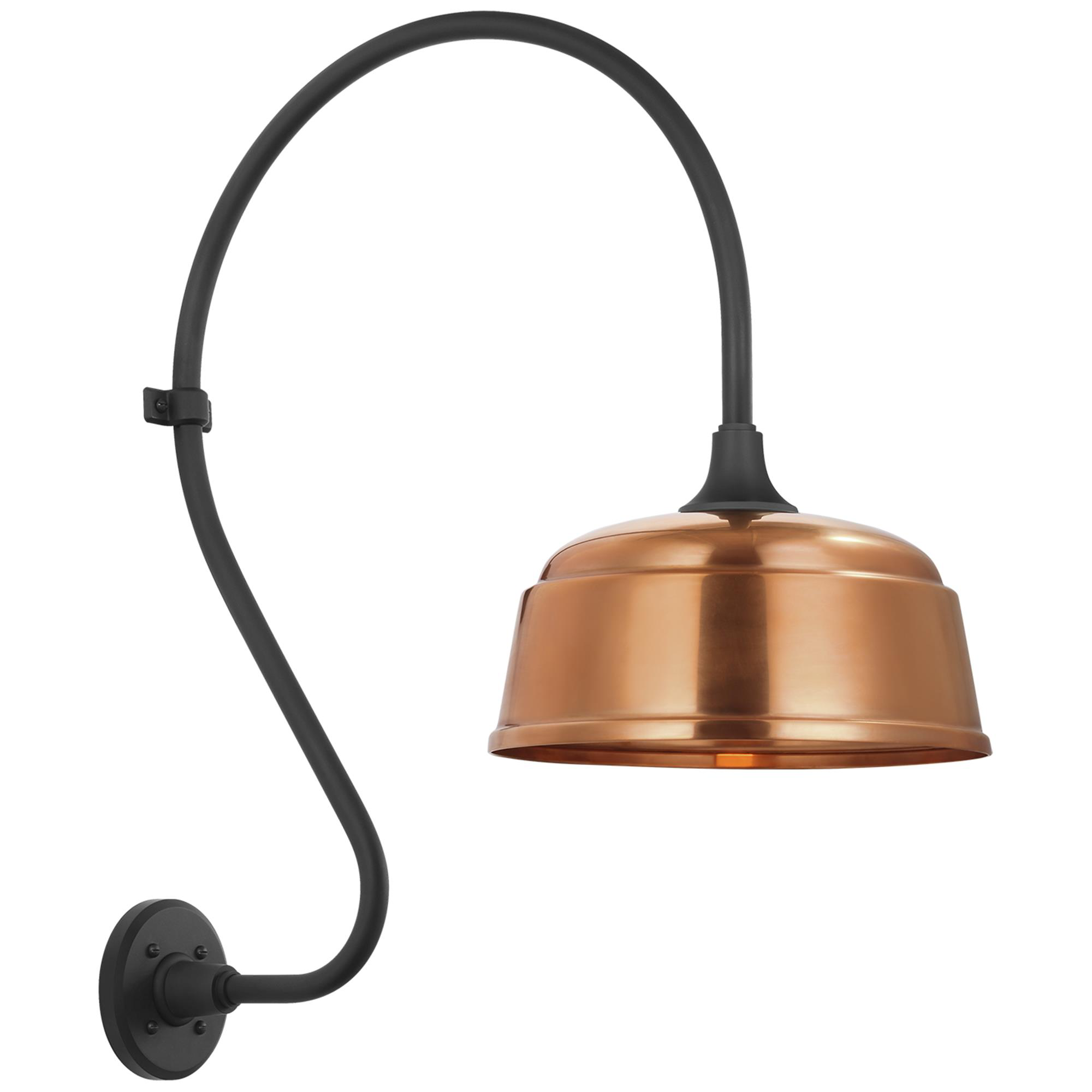 Shown in Matte Black finish and Copper shade
