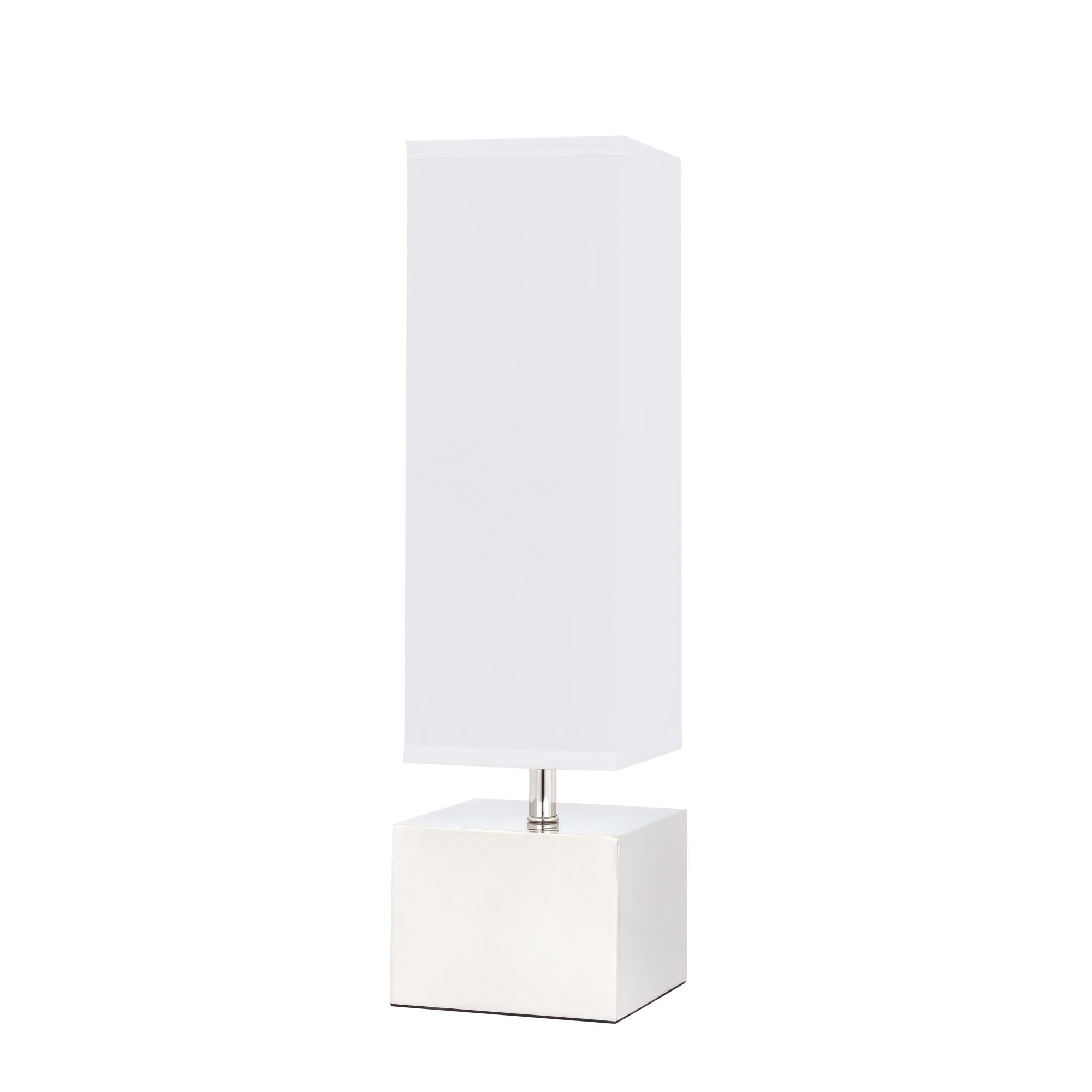 Shown in Polished Nickel finish and Fabric - Off White shade