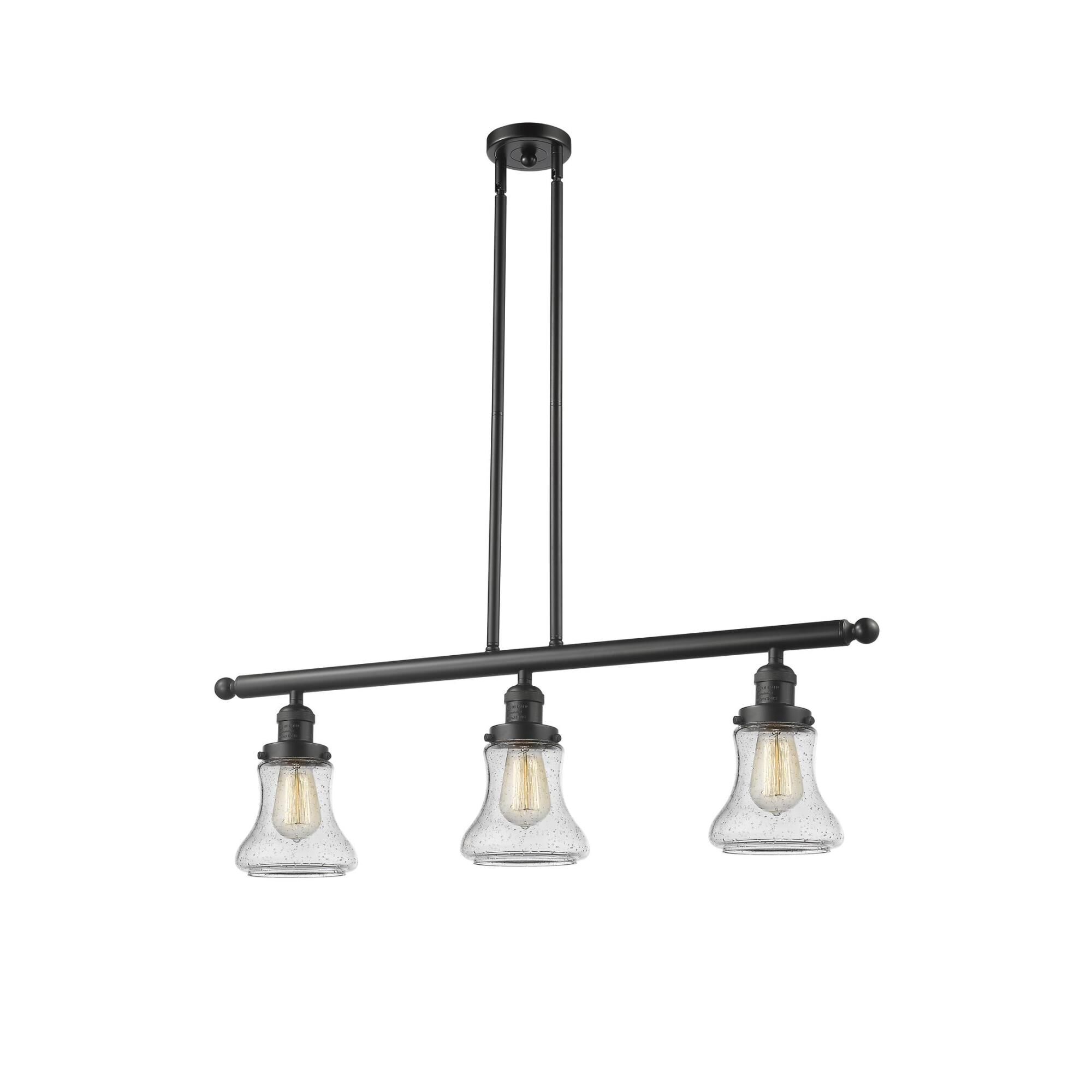 Shown in Oil Rubbed Bronze finish and Seedy glass