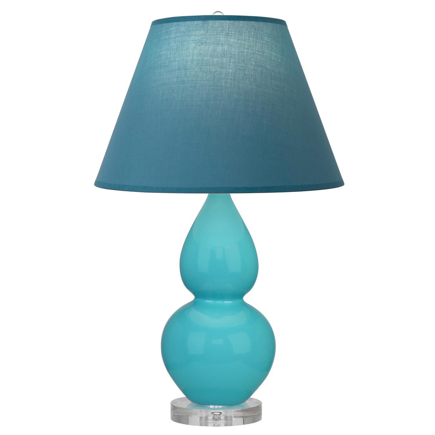 Shown in Egg Blue finish and Bright Blue and Gray shade and Lucite accent