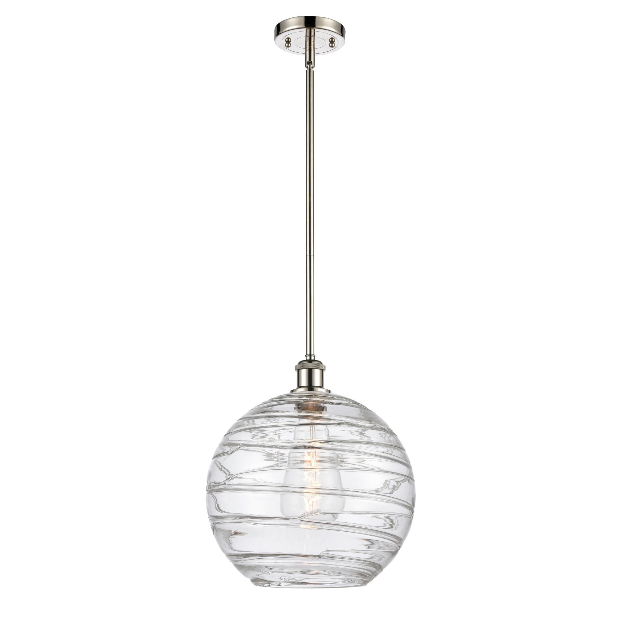 Shown in Polished Nickel finish and Sphere glass and Glass shade