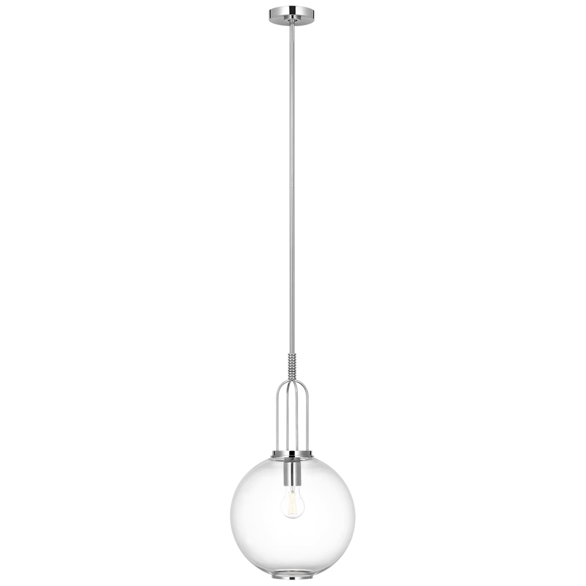 Shown in Polished Nickel finish and Clear glass
