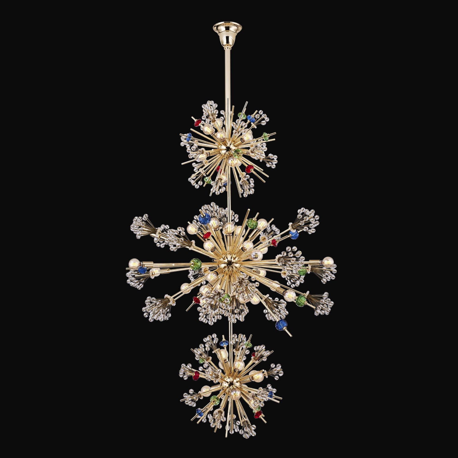 Shown in 18k Gold finish and Constellation Colorata crystal and 0.0 glass and 0.0 shade