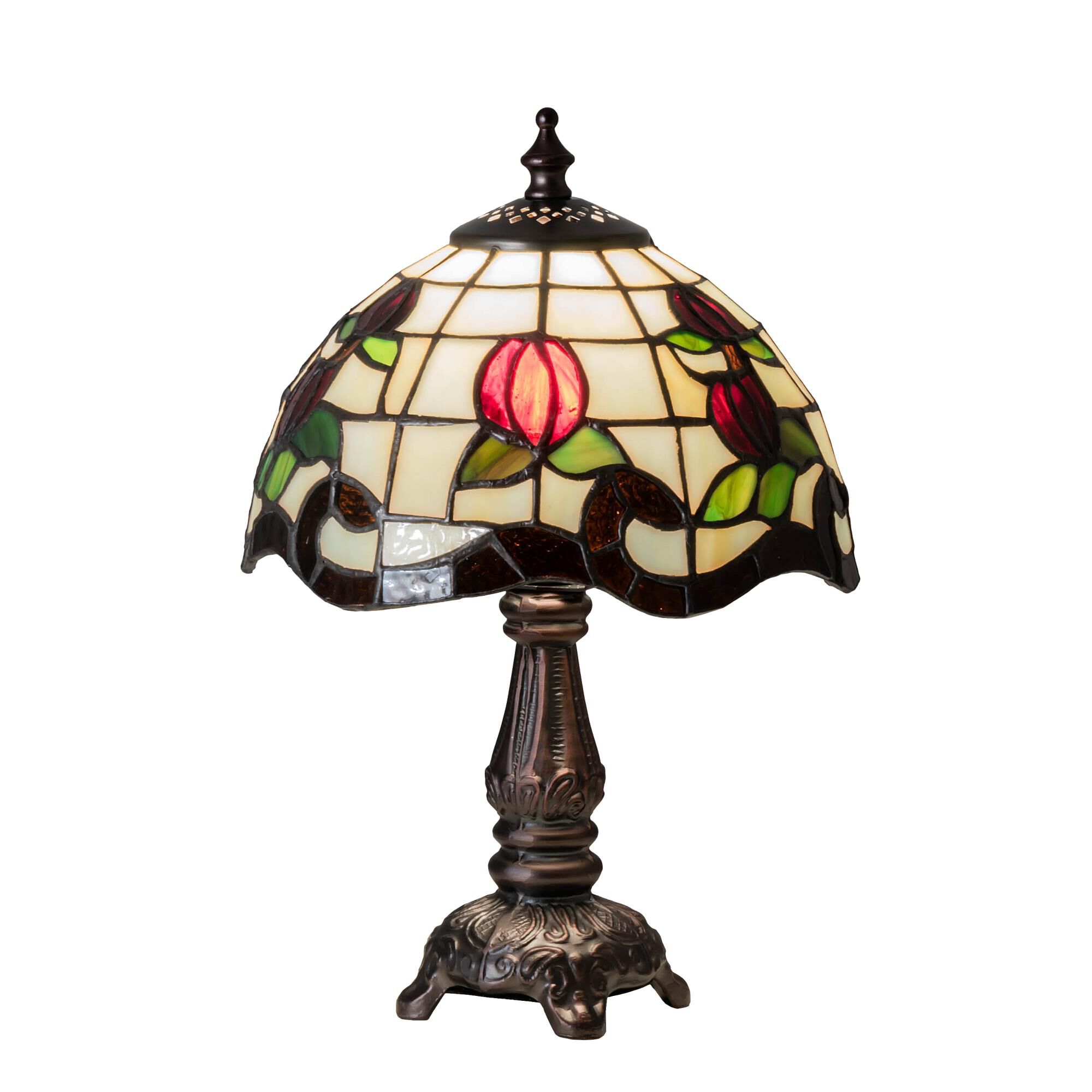 Shown in Mahogany Bronze finish and Bone Beige-Root Beer-Burgundy glass