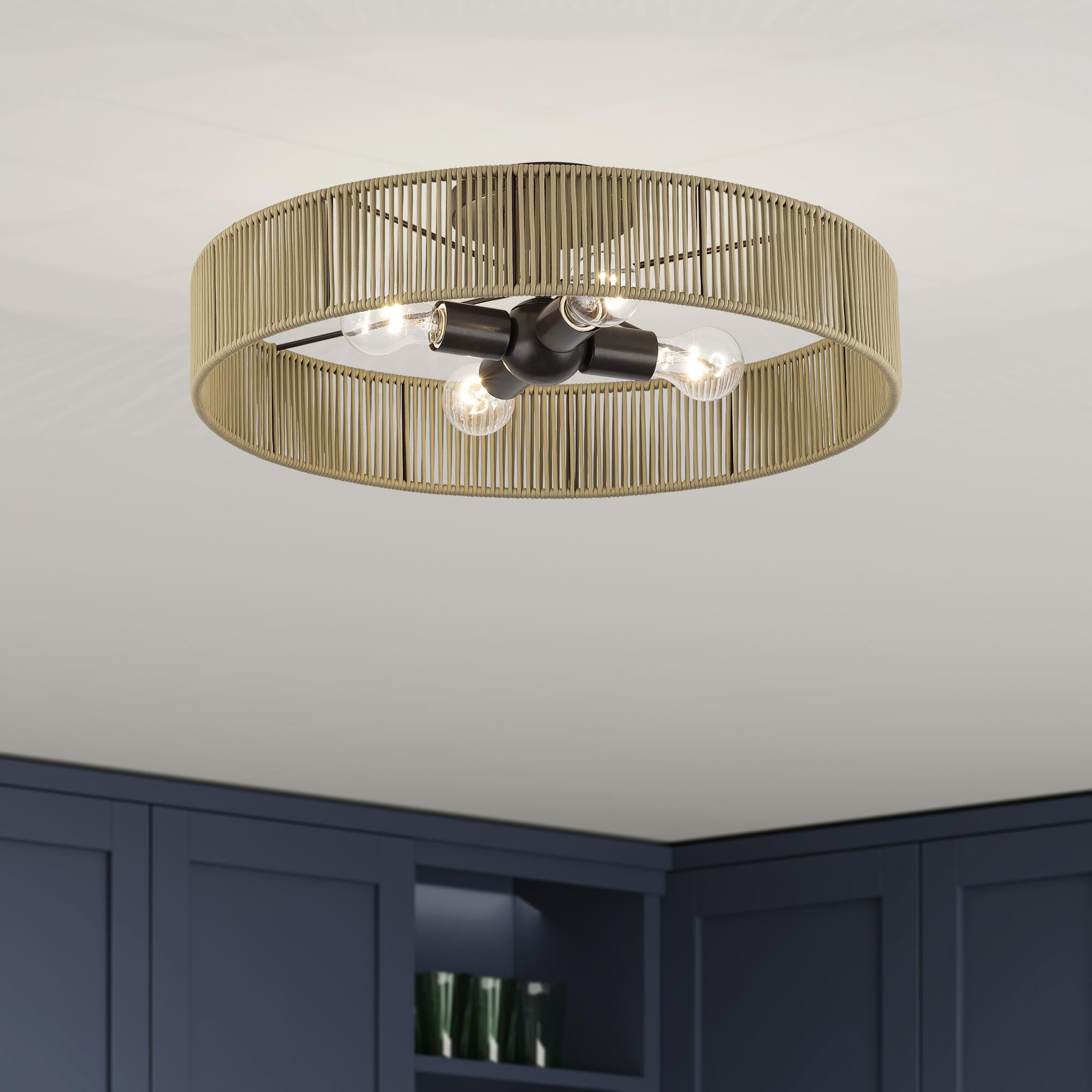Goldiemesh 22 Inch Semi Flush Mount by Livex Lighting