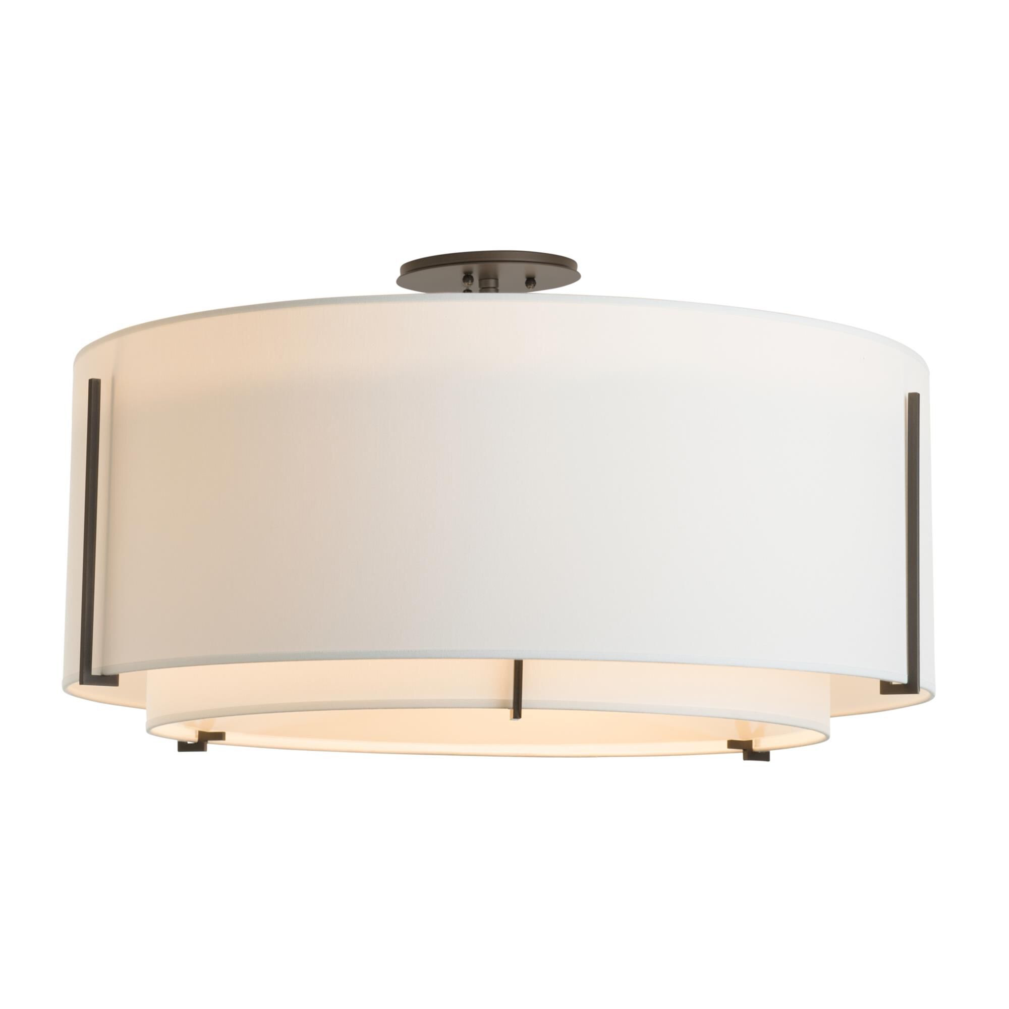 Exos 29 Inch 3 Light Semi Flush Mount by Hubbardton Forge