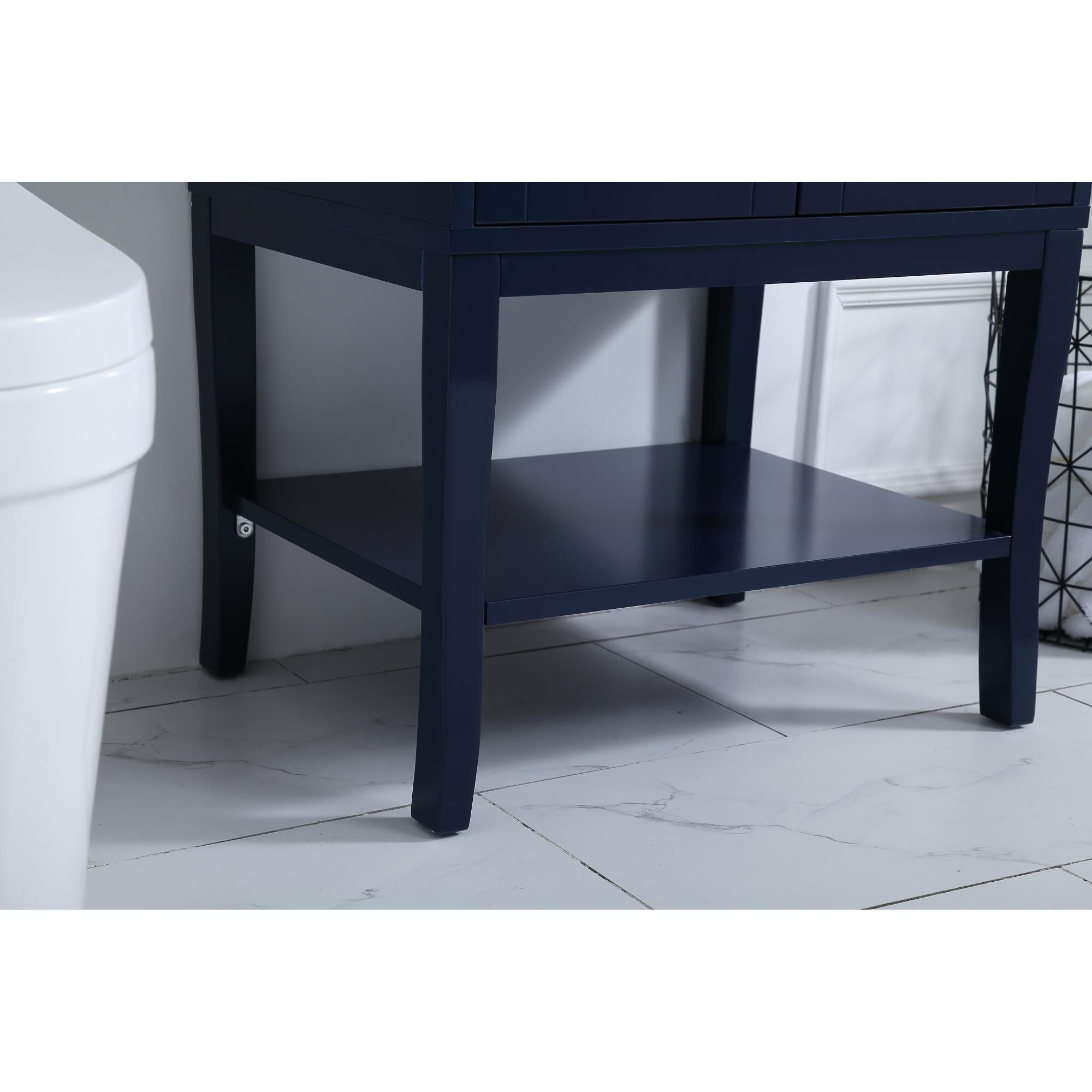 Shown in Blue And White And Gold With White Porcelain finish