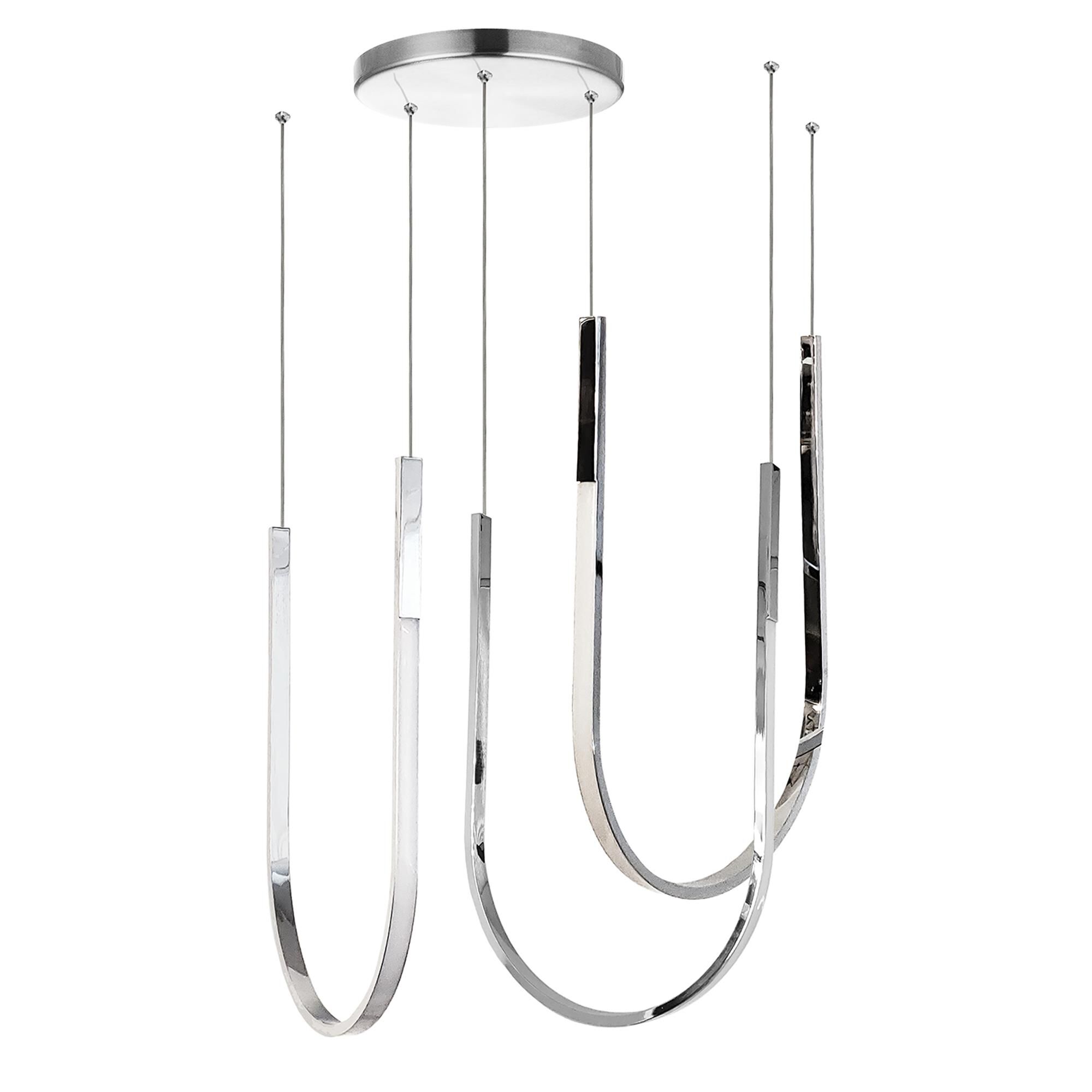 Shown in Polished Chrome finish and White shade