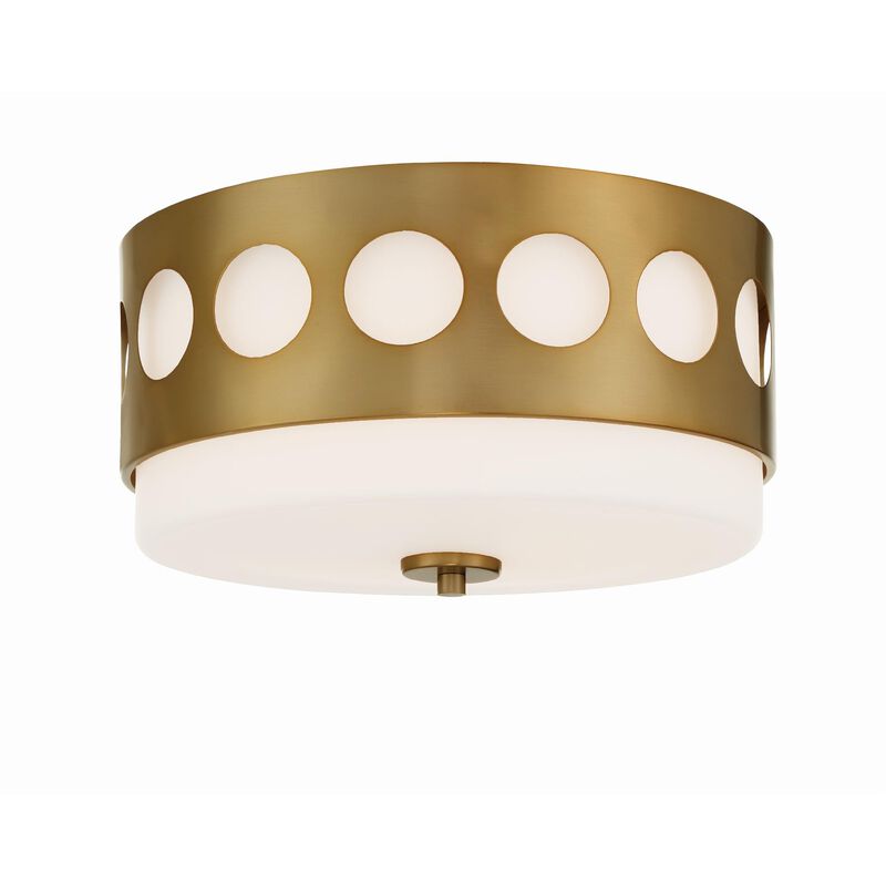 Kirby 13 Inch 2 Light Semi Flush Mount by Crystorama