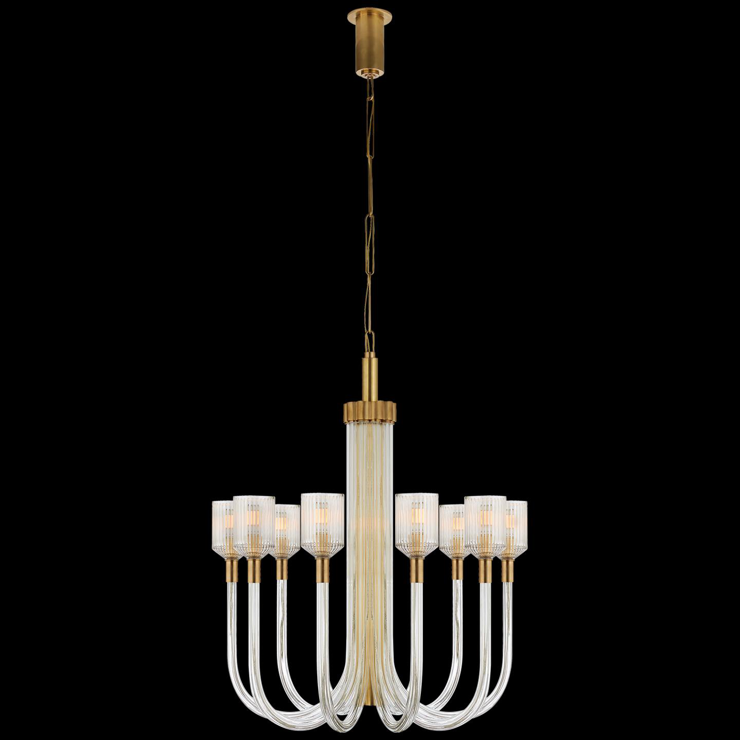 Shown in Clear Ribbed Glass And Brass finish and No Glass  glass and NO Shade  shade