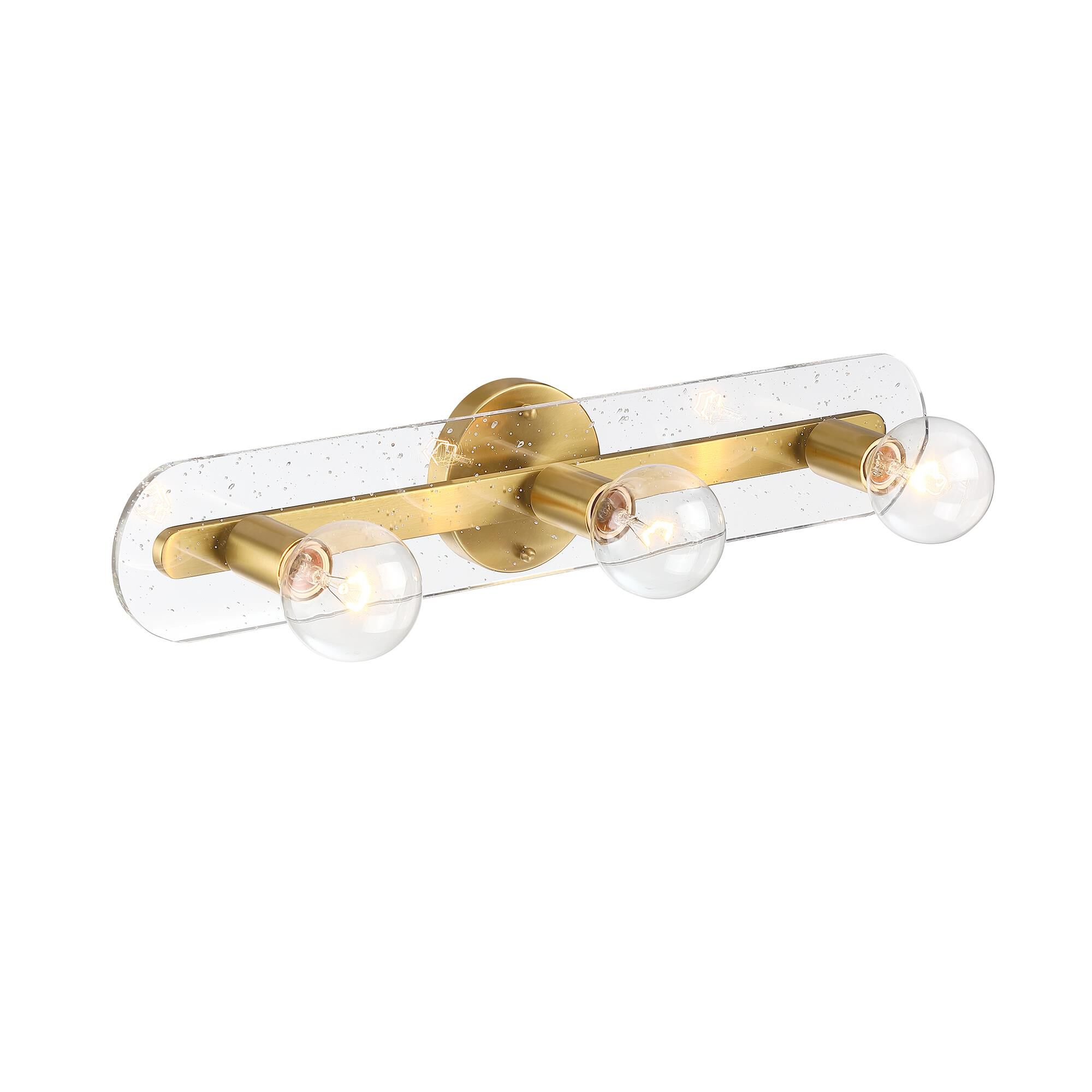 Shown in Brushed Gold finish and Artisan Cast glass