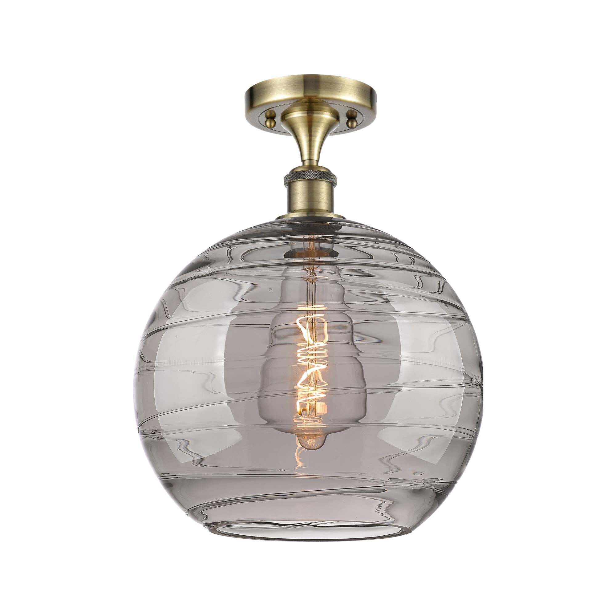 Bruno Marashlian Athens Deco Swirl 12 Inch Semi Flush Mount by Innovations Lighting