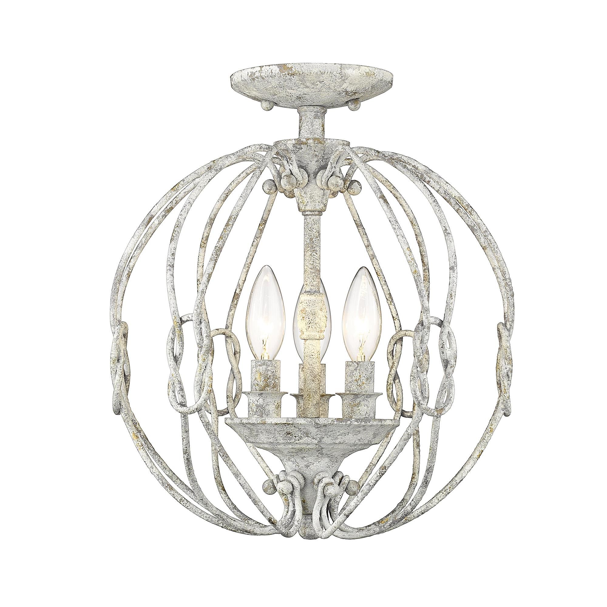 Antoinette 14 Inch Semi Flush Mount by Golden Lighting