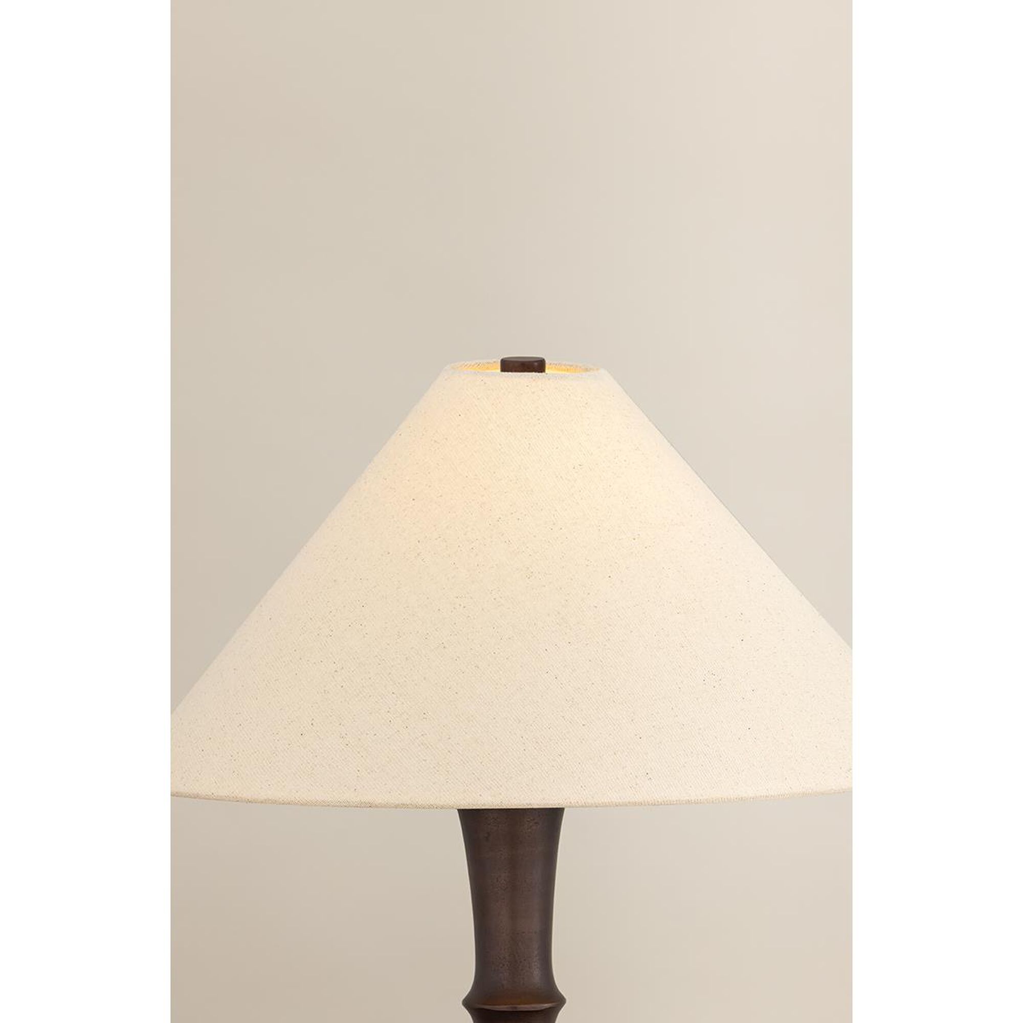 Shown in Bronze finish and Textured Cream shade