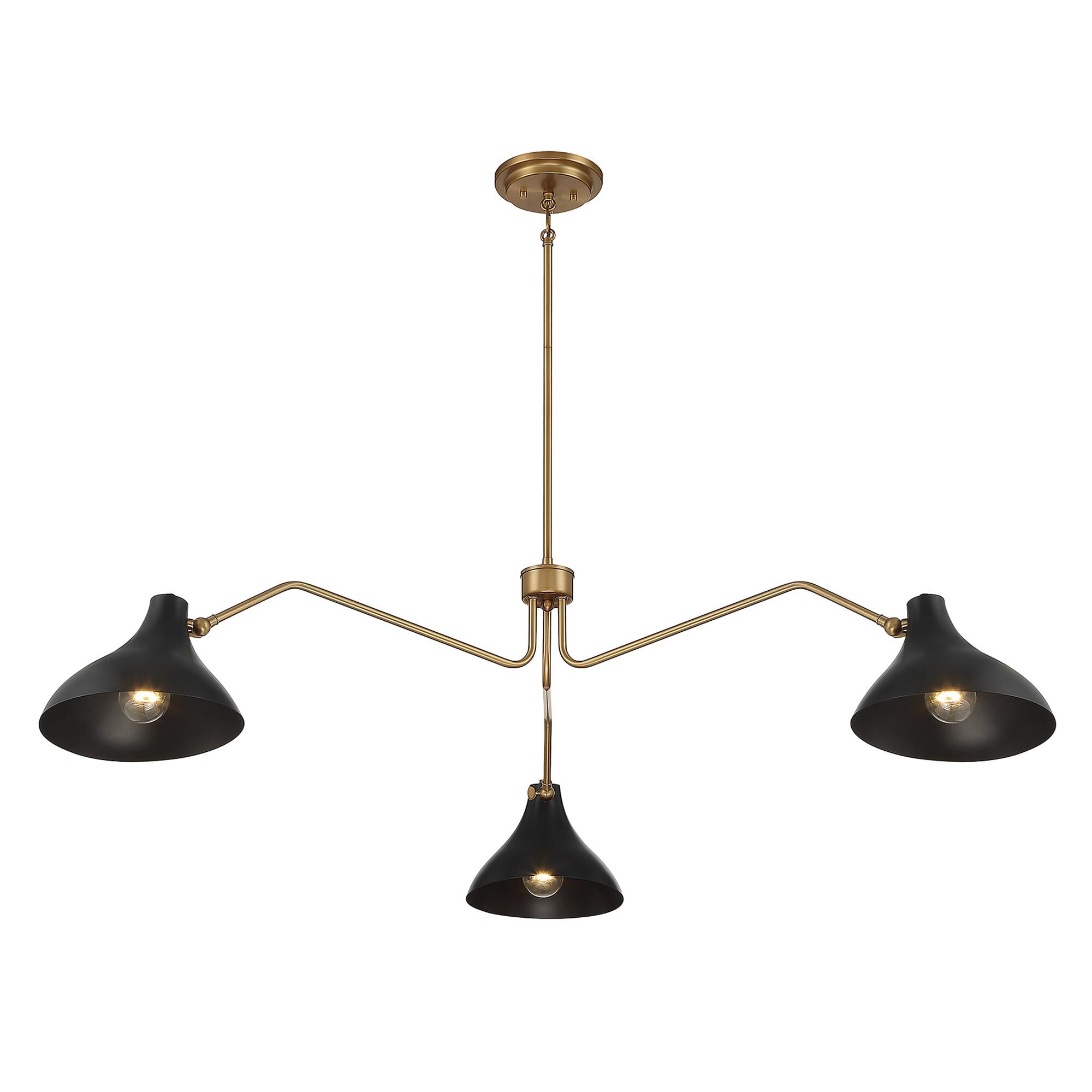 Shown in Matte Black with Natural Brass finish and Matte Black Metal shade