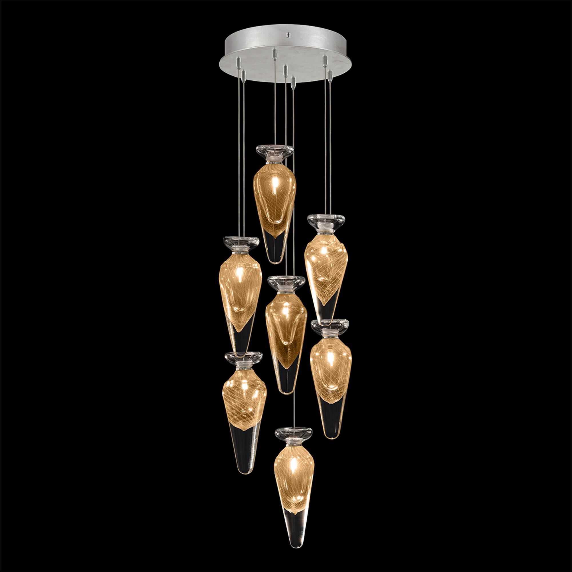 Shown in Silver finish and Gold Tear glass