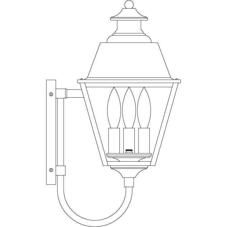 Inverness 18 Inch Tall 3 Light Outdoor Wall Light by Arroyo Craftsman