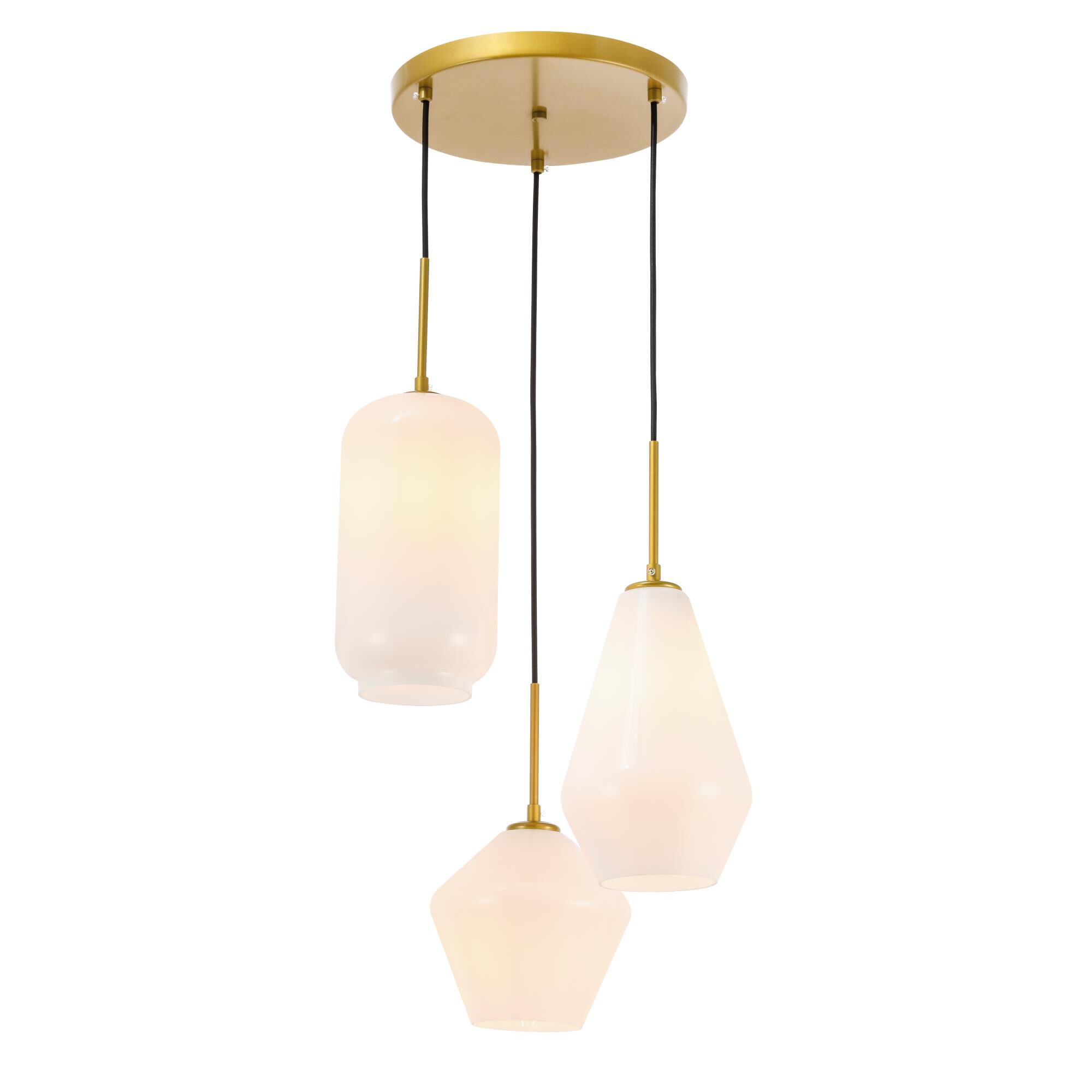 Gene 17 Inch Multi Light Pendant by Elegant Lighting