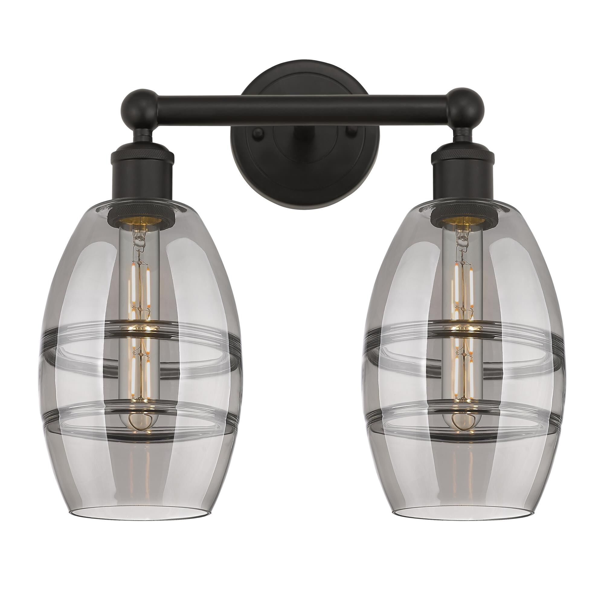 Shown in Oil Rubbed Bronze finish and Light Smoke glass