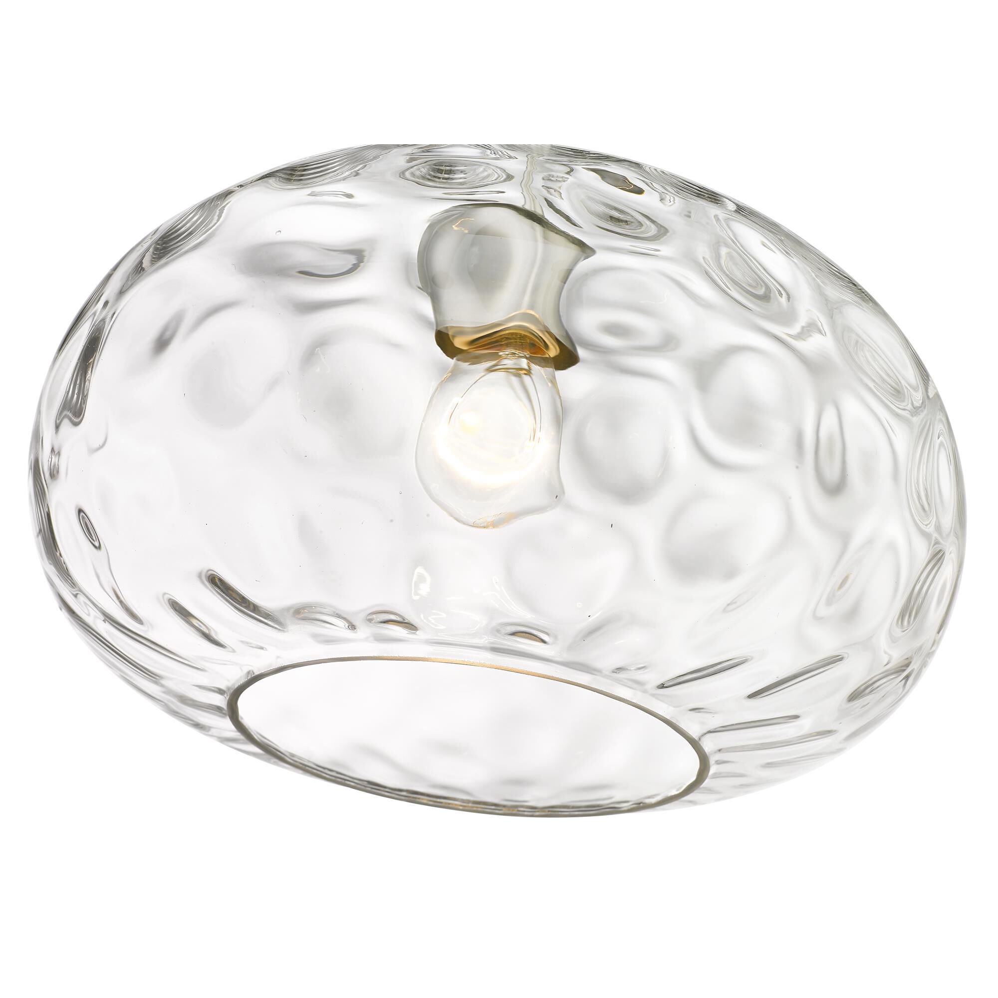 Shown in Brushed Nickel finish and Glass shade