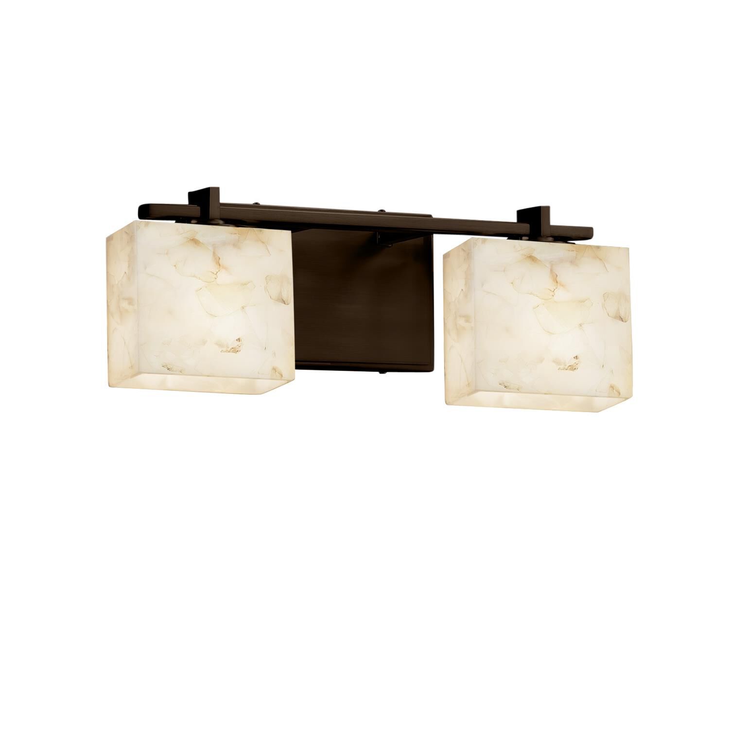 Alabaster Rocks! 15 Inch 2 Light Bath Vanity Light by Justice Design Group
