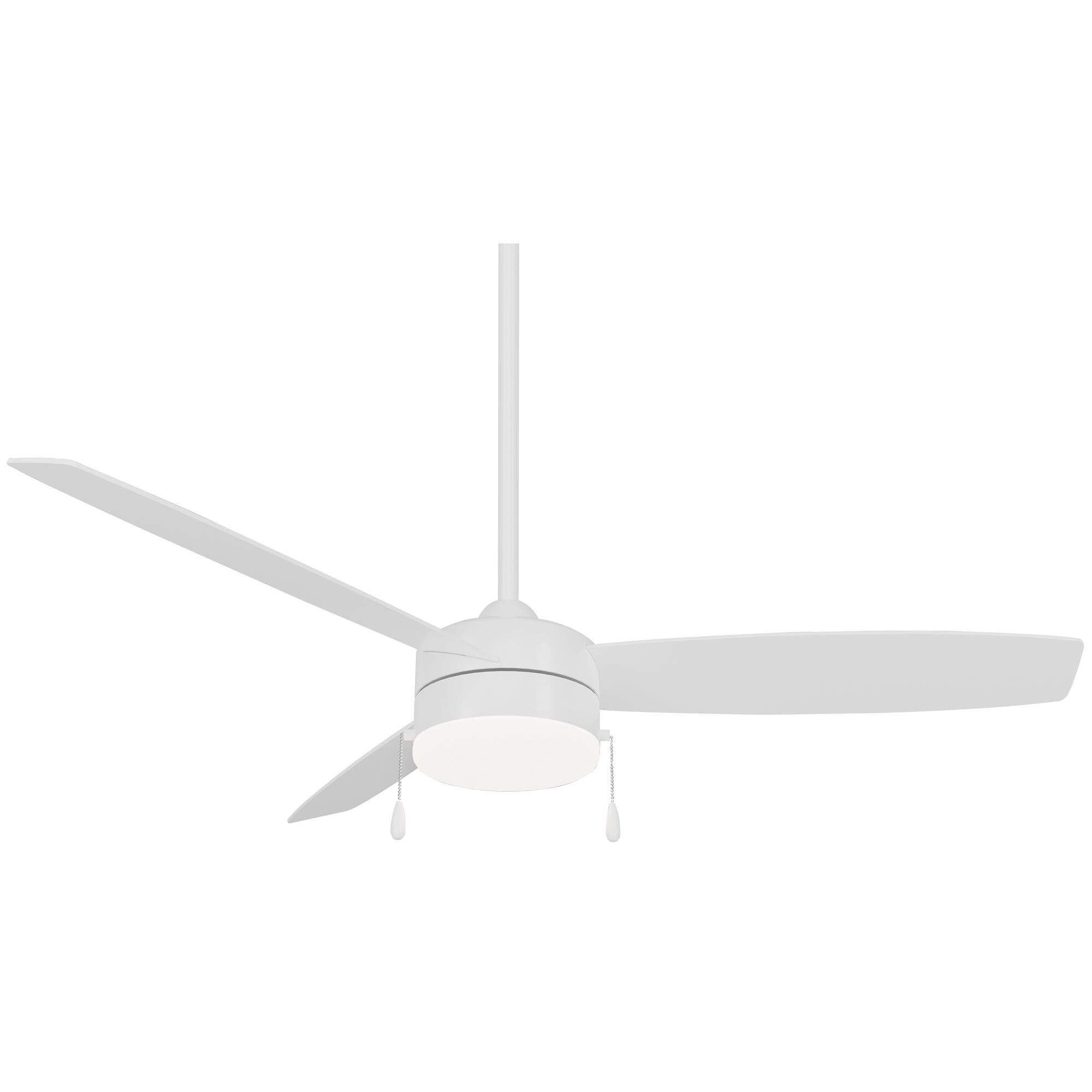 Shown in Flat White finish and Frosted White glass and Glass shade