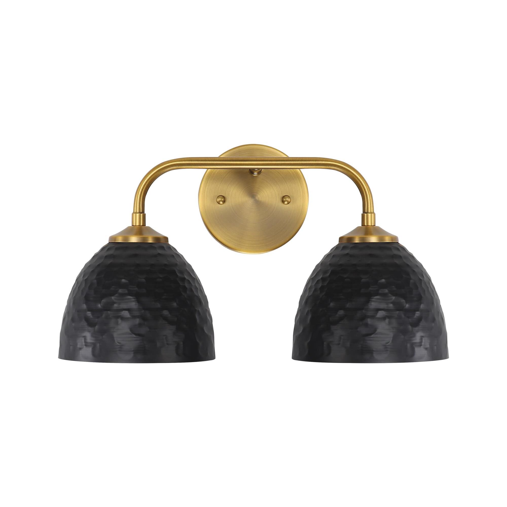 Shown in Modern Brass finish and Matte Black shade