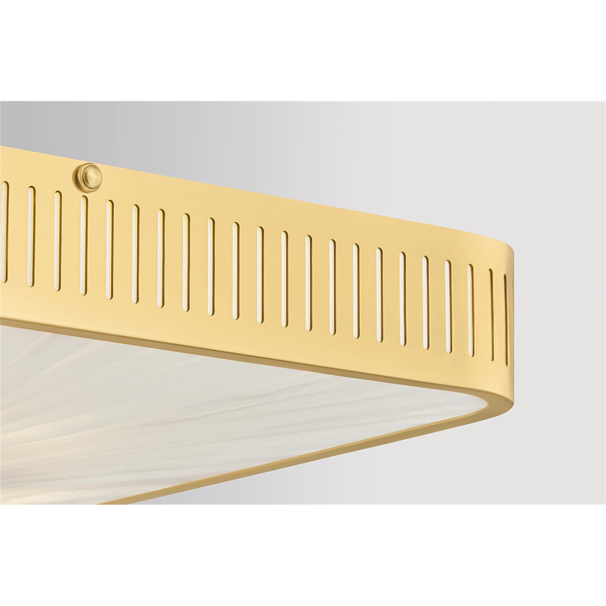 Shown in Aged Brass finish and Ivory Silk shade