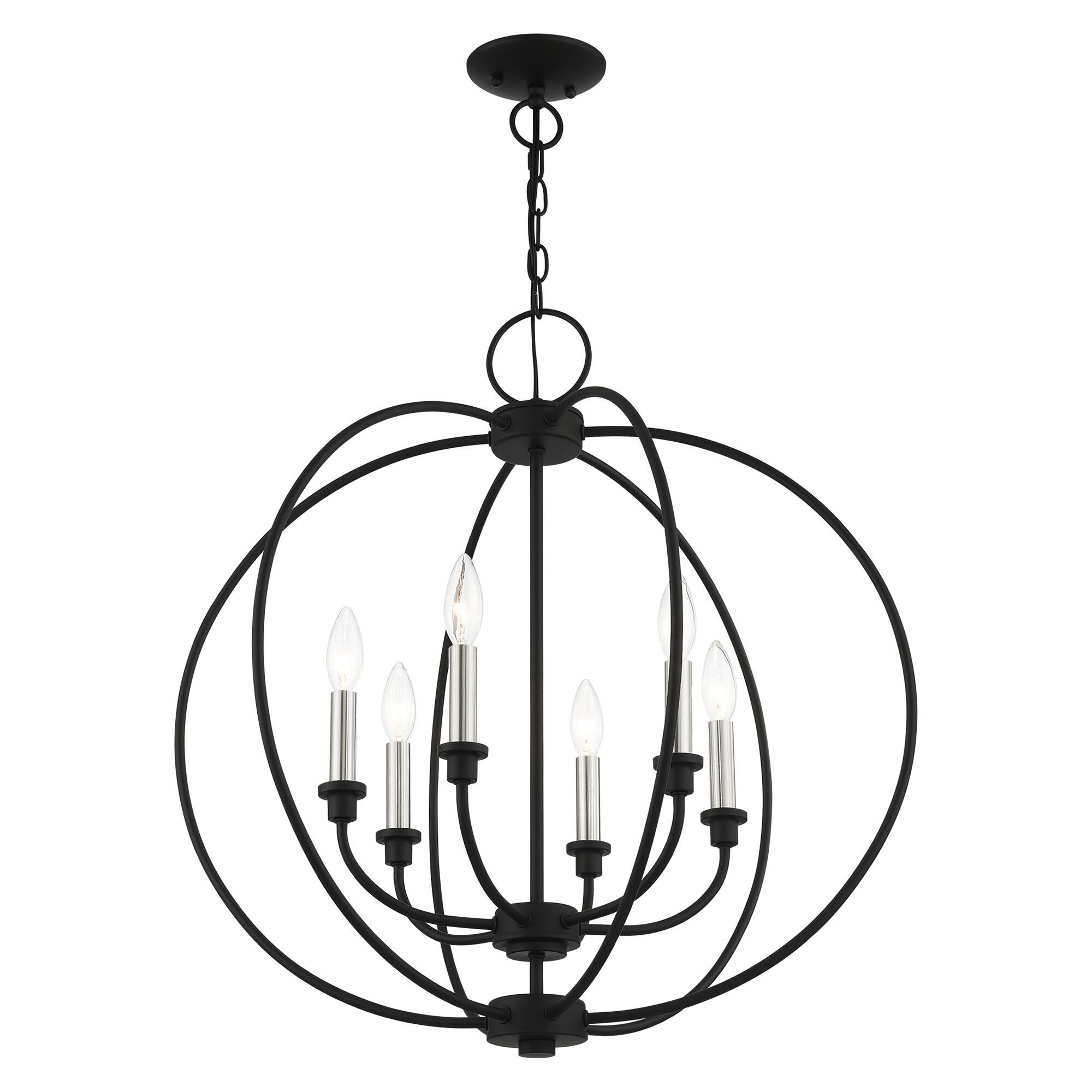 Milania 25 Inch 6 Light Chandelier by Livex Lighting