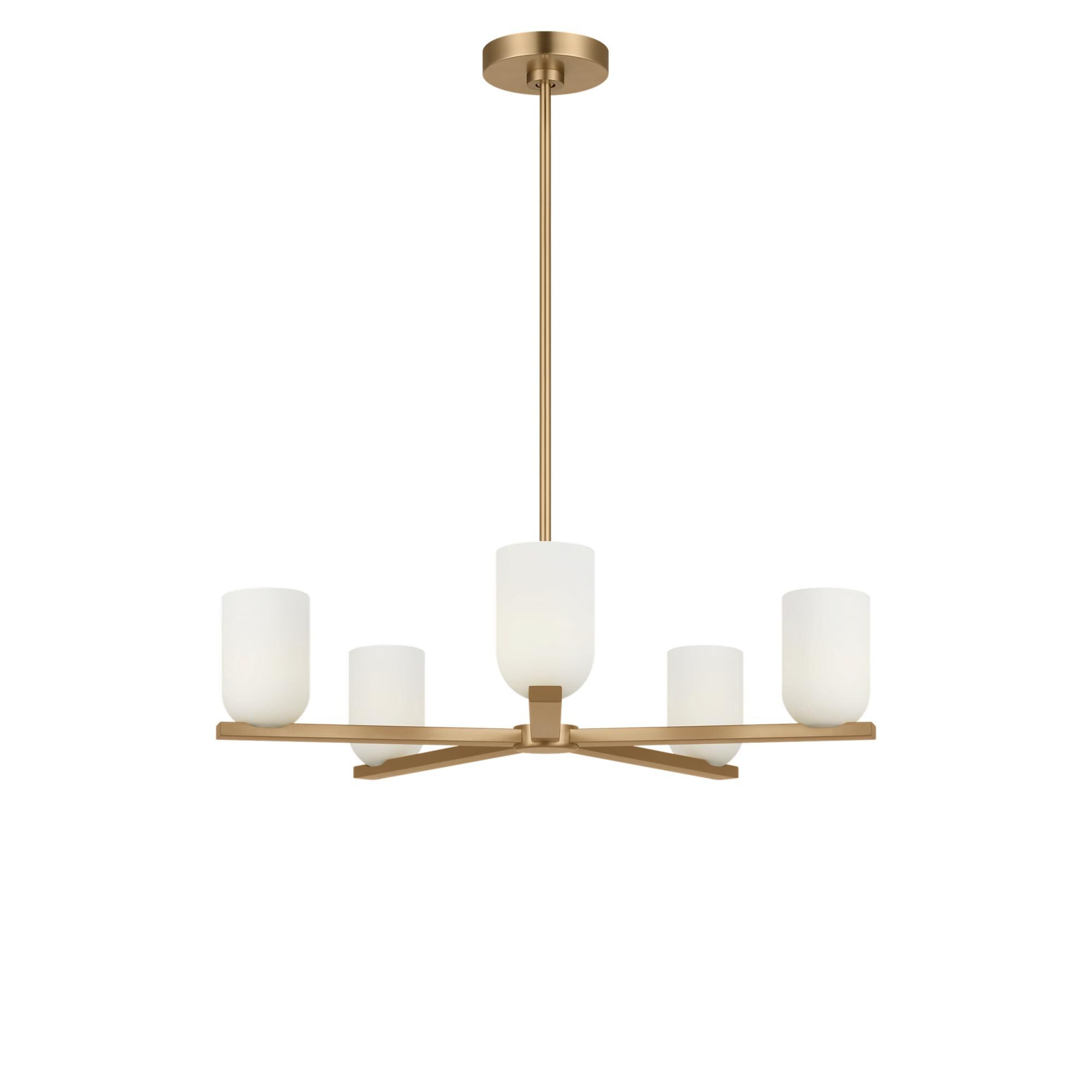 Shown in Satin Brass finish and Etched White glass