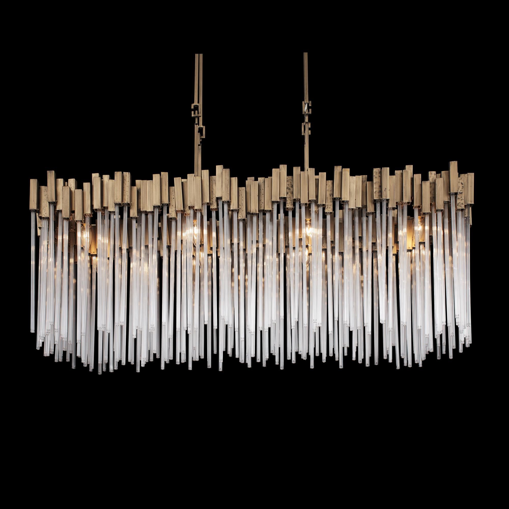 Shown in Havana Gold finish and Clear Fluted glass