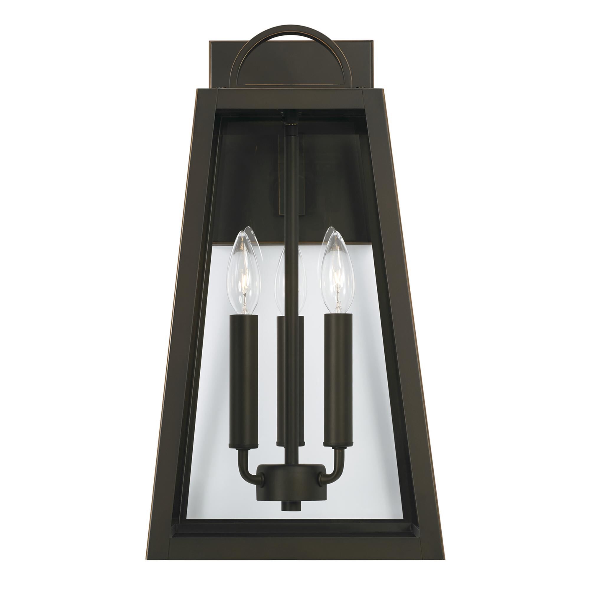 Shown in Oiled Bronze finish and Clear glass